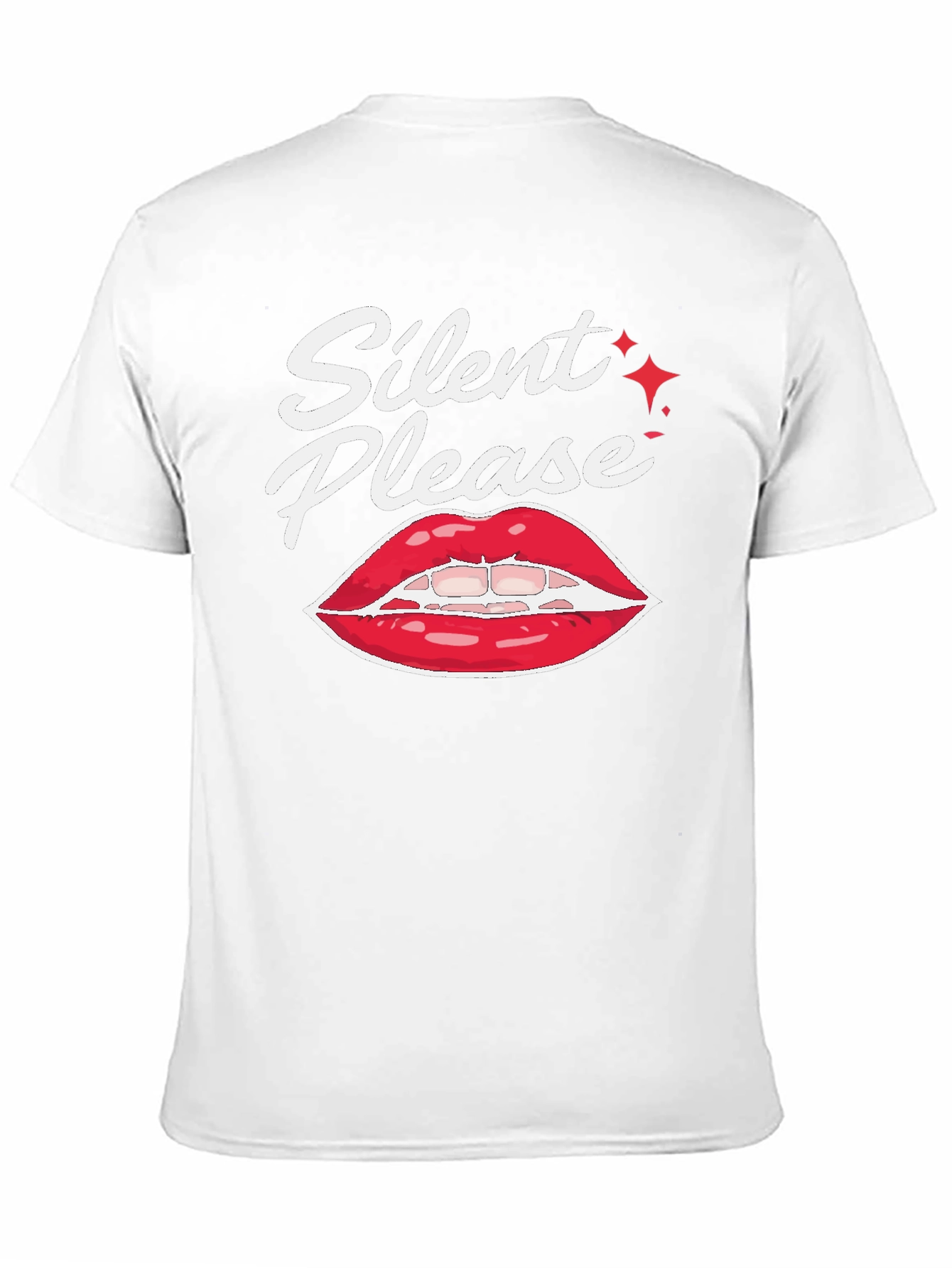 Silent Please Lips Graphic T-Shirt