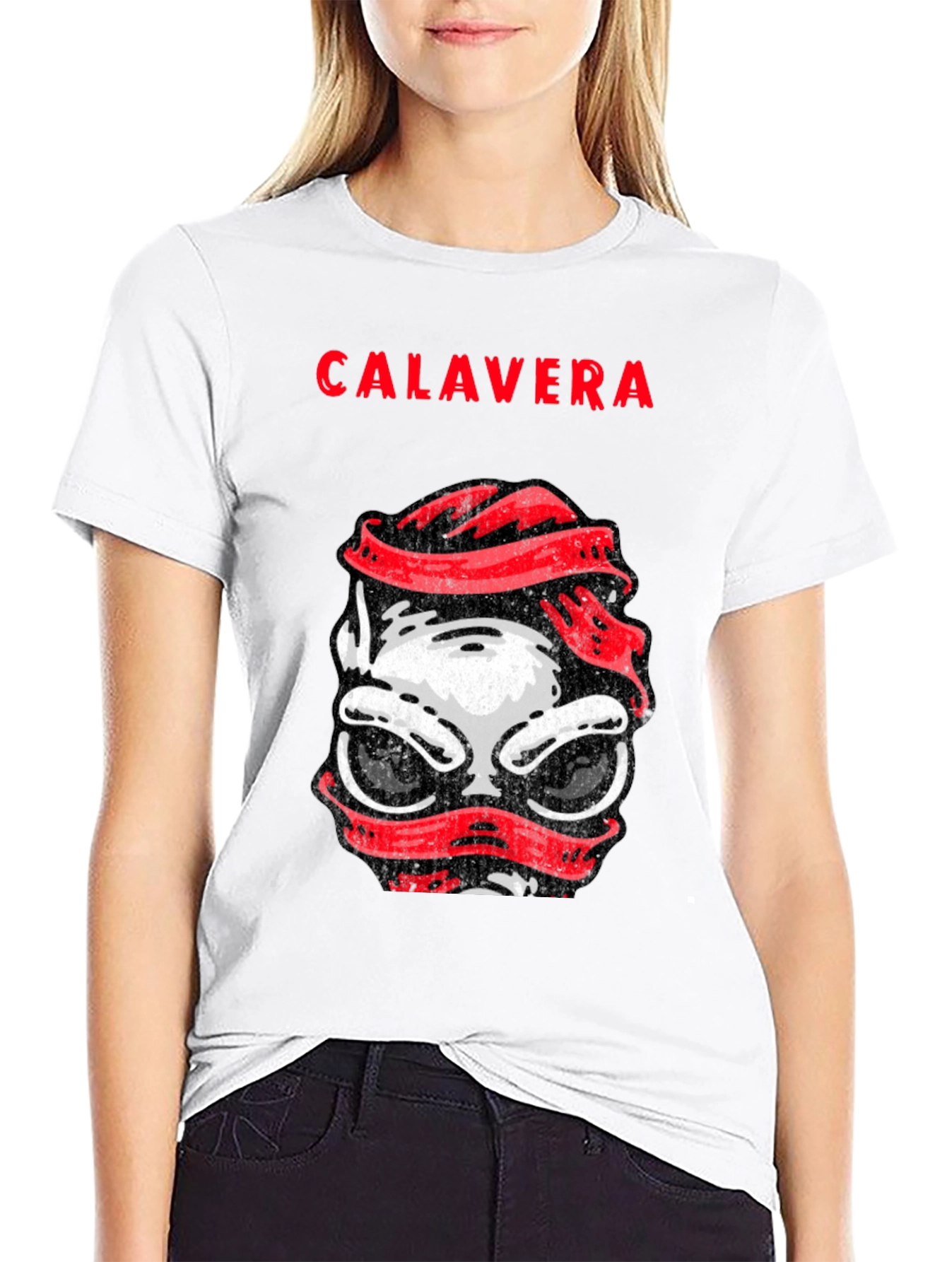 Calavera Graphic Tee - Skull Headband T-Shirt