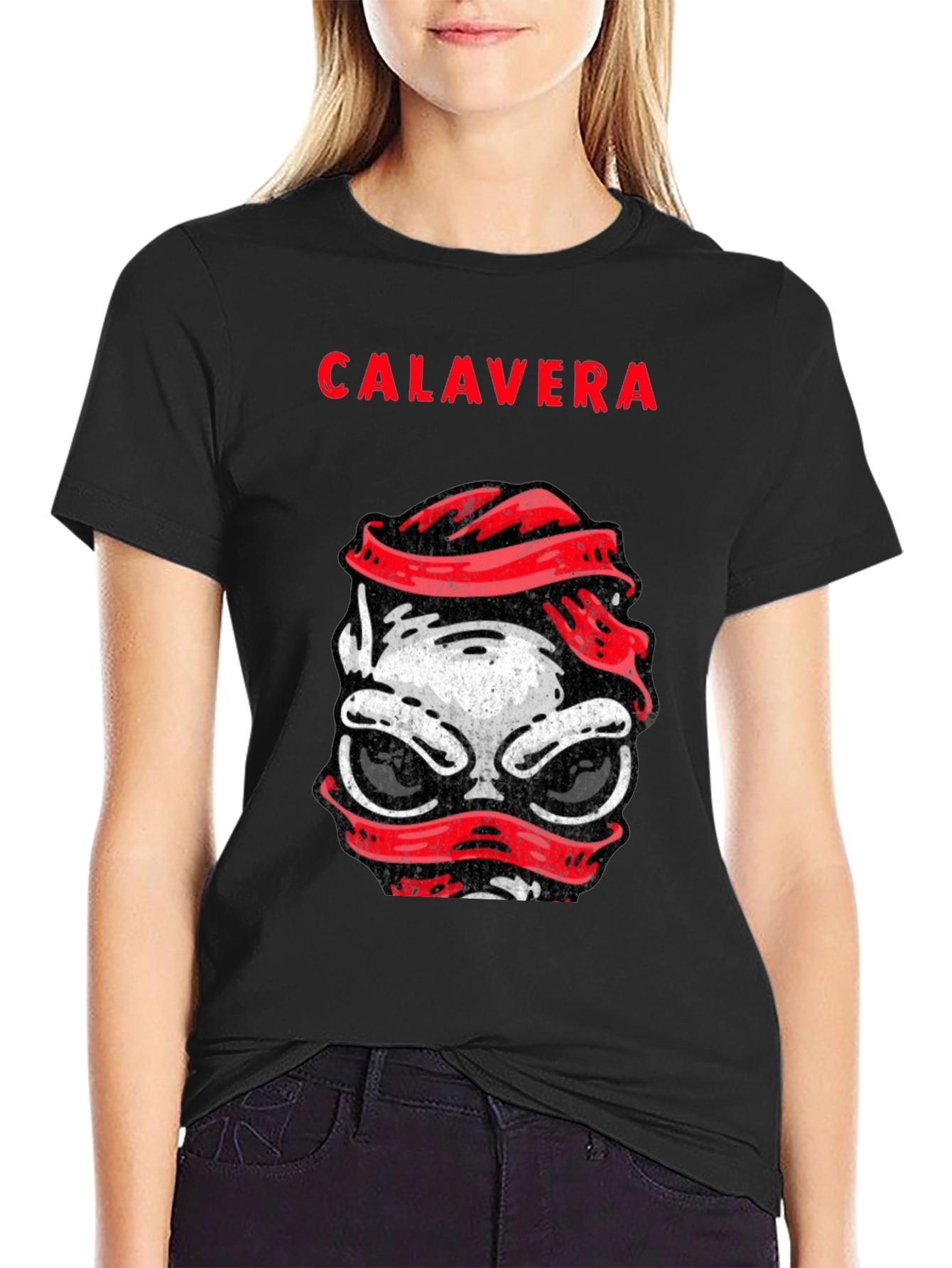 Calavera Graphic Tee - Skull Headband T-Shirt