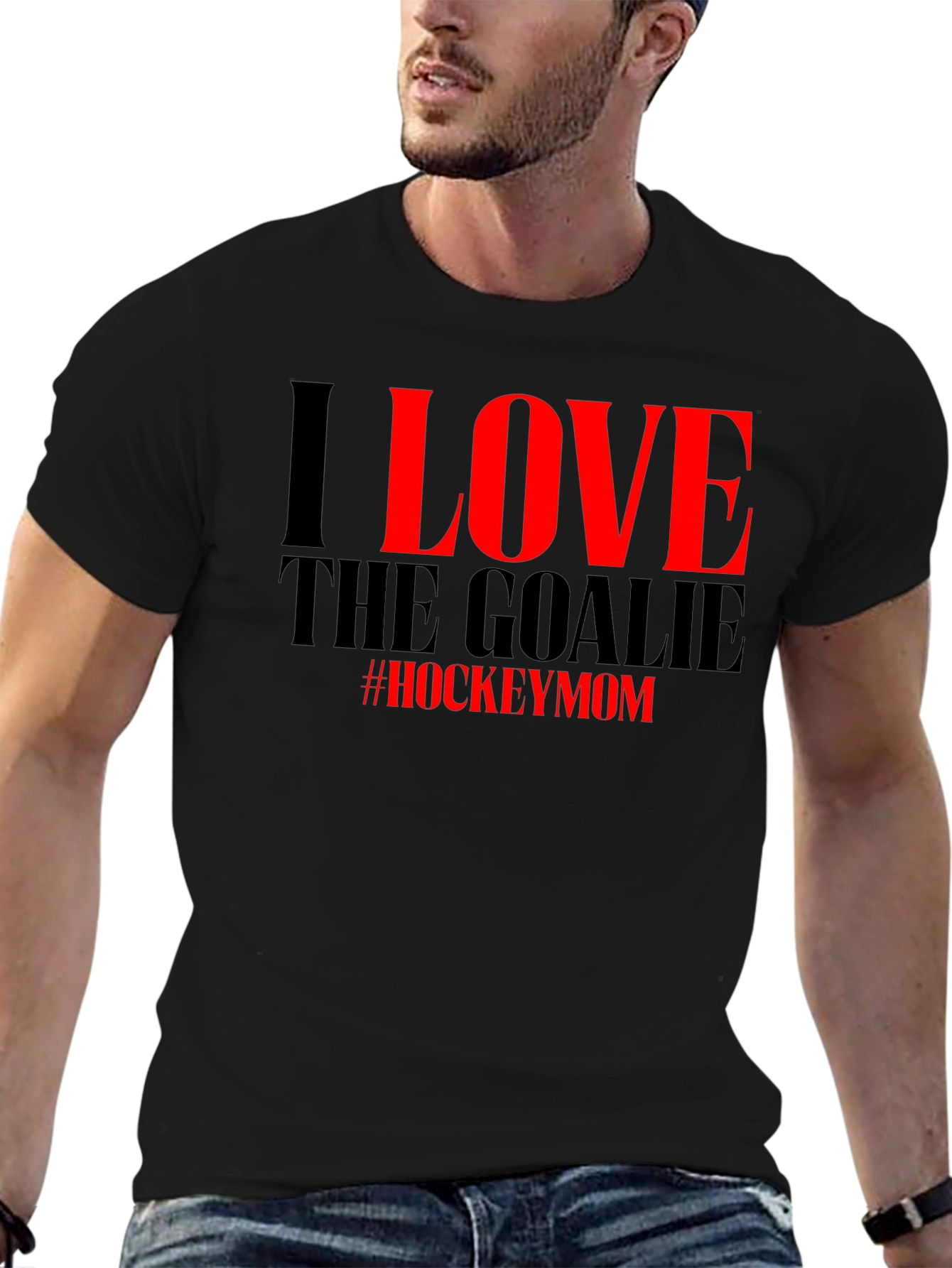 I Love the Goalie Hockey Mom T-Shirt