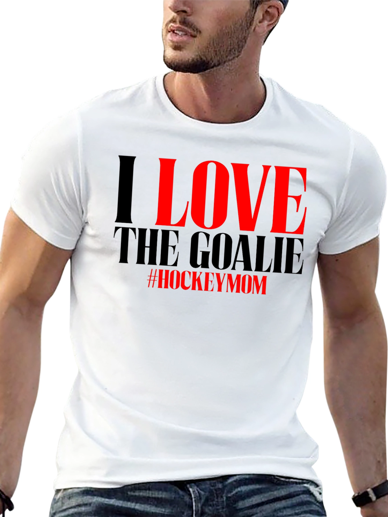 I Love the Goalie Hockey Mom T-Shirt