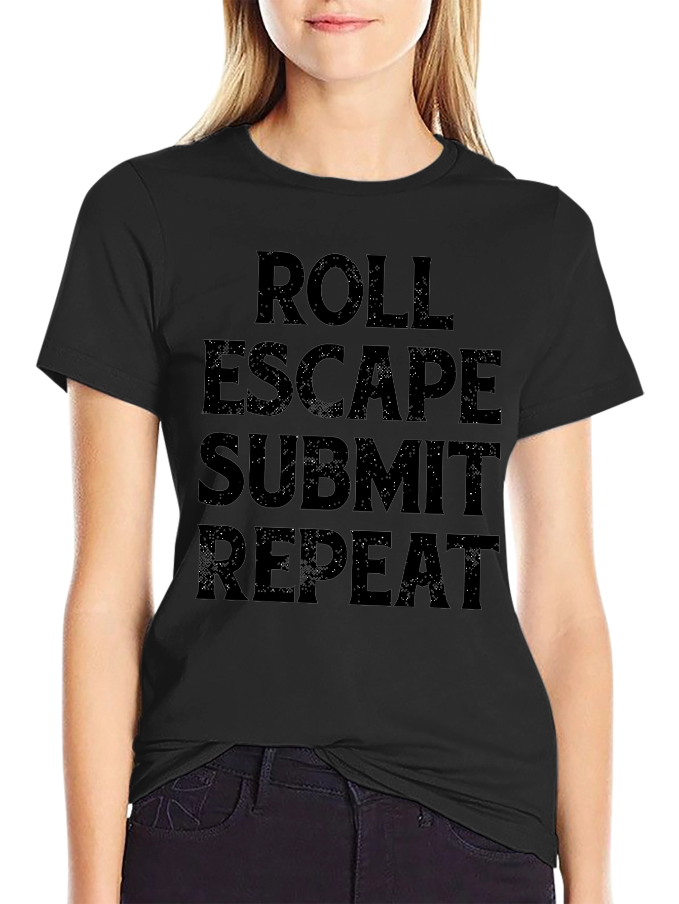 Roll Escape Submit Repeat Black T-Shirt