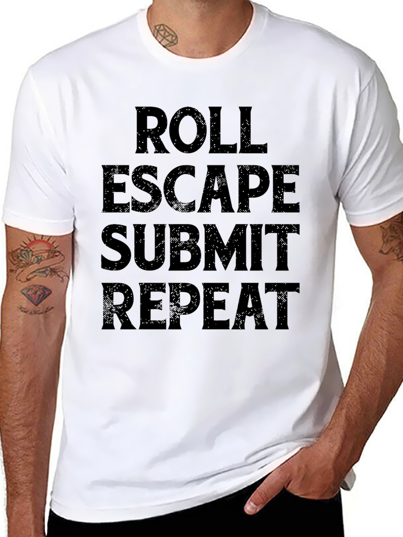 Roll Escape Submit Repeat Black T-Shirt