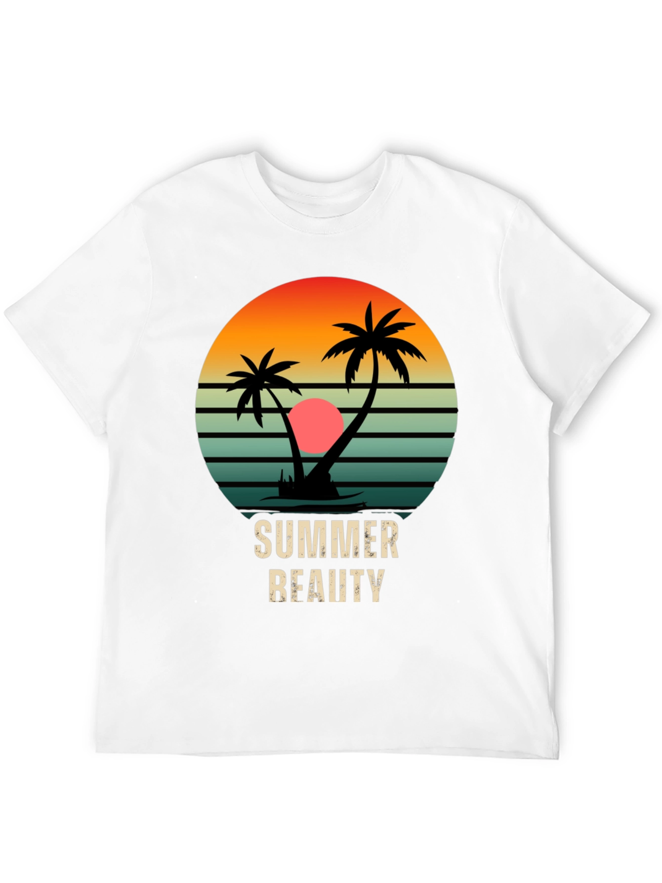 Summer Beauty Black Graphic Tee