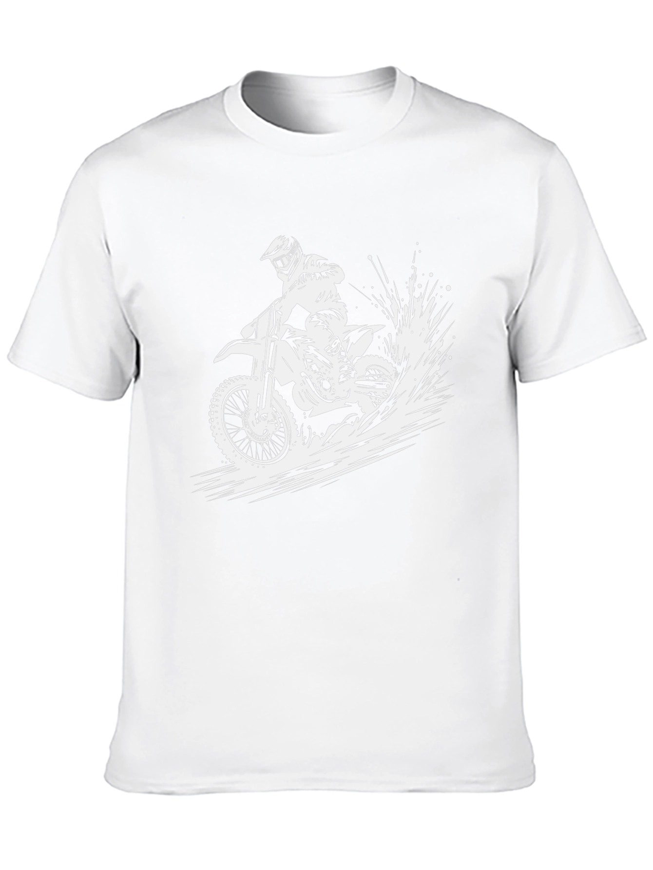 Dirt Bike Rider Graphic Tee - Black Cotton T-Shirt