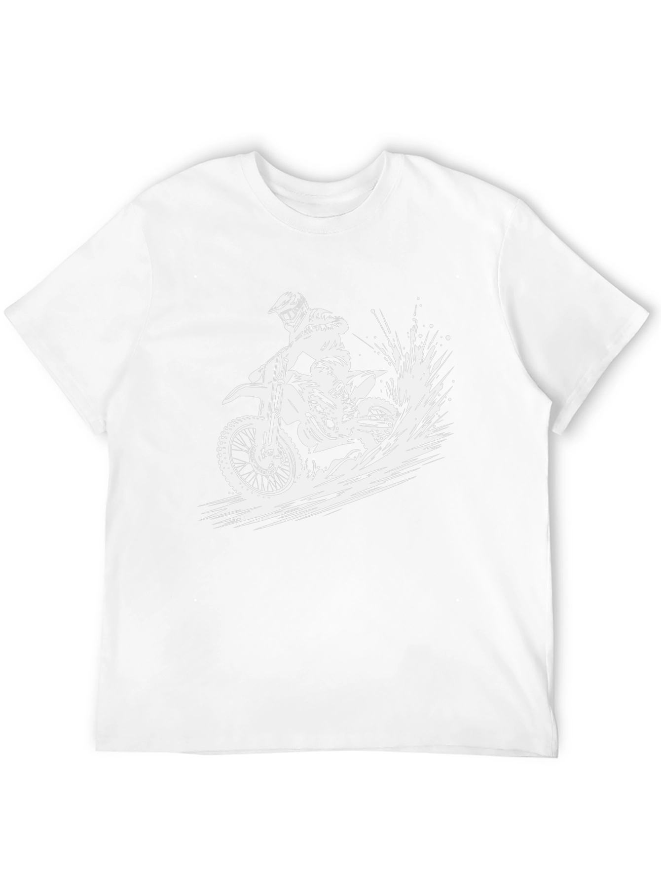 Dirt Bike Rider Graphic Tee - Black Cotton T-Shirt