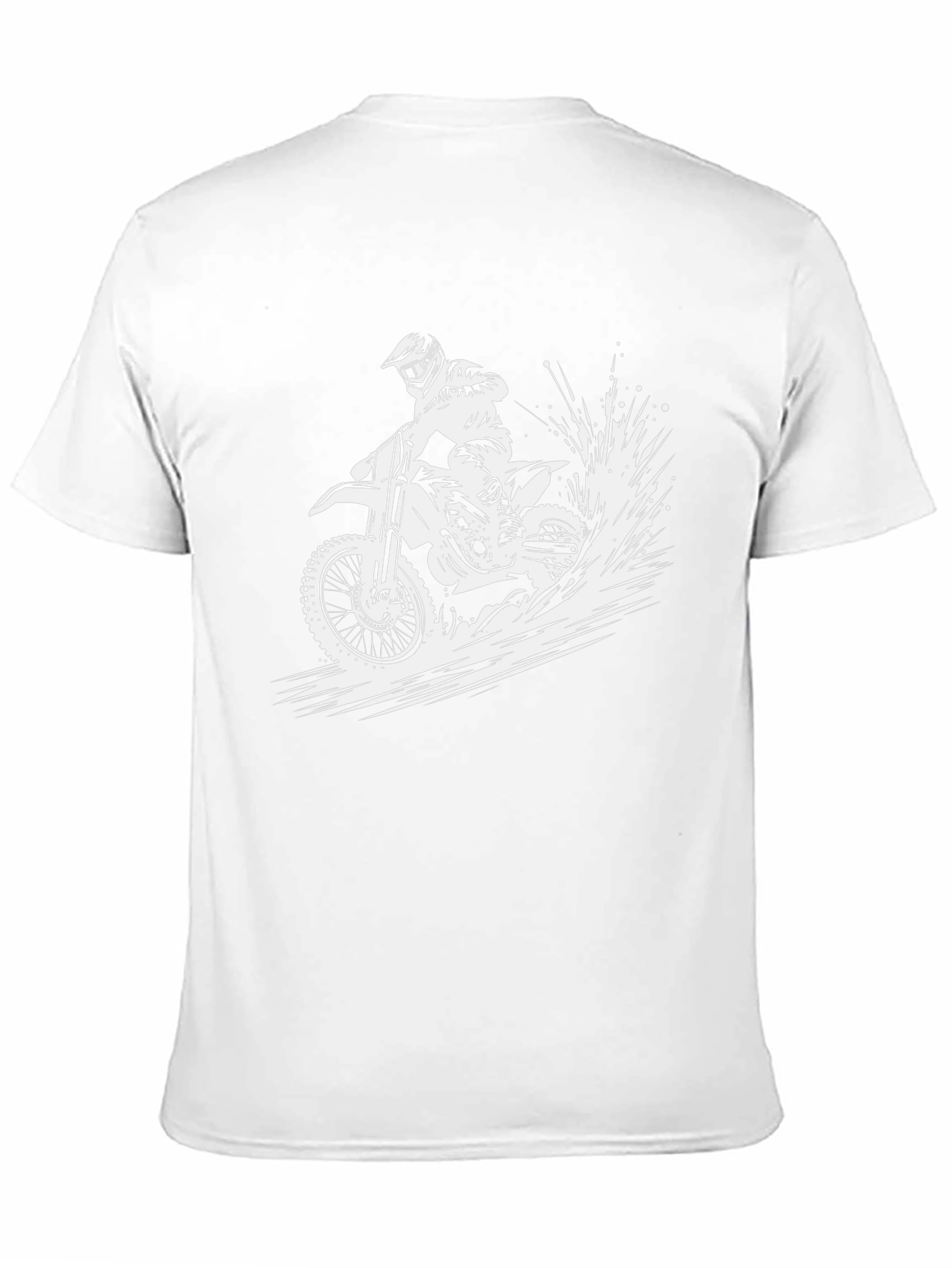 Dirt Bike Rider Graphic Tee - Black Cotton T-Shirt