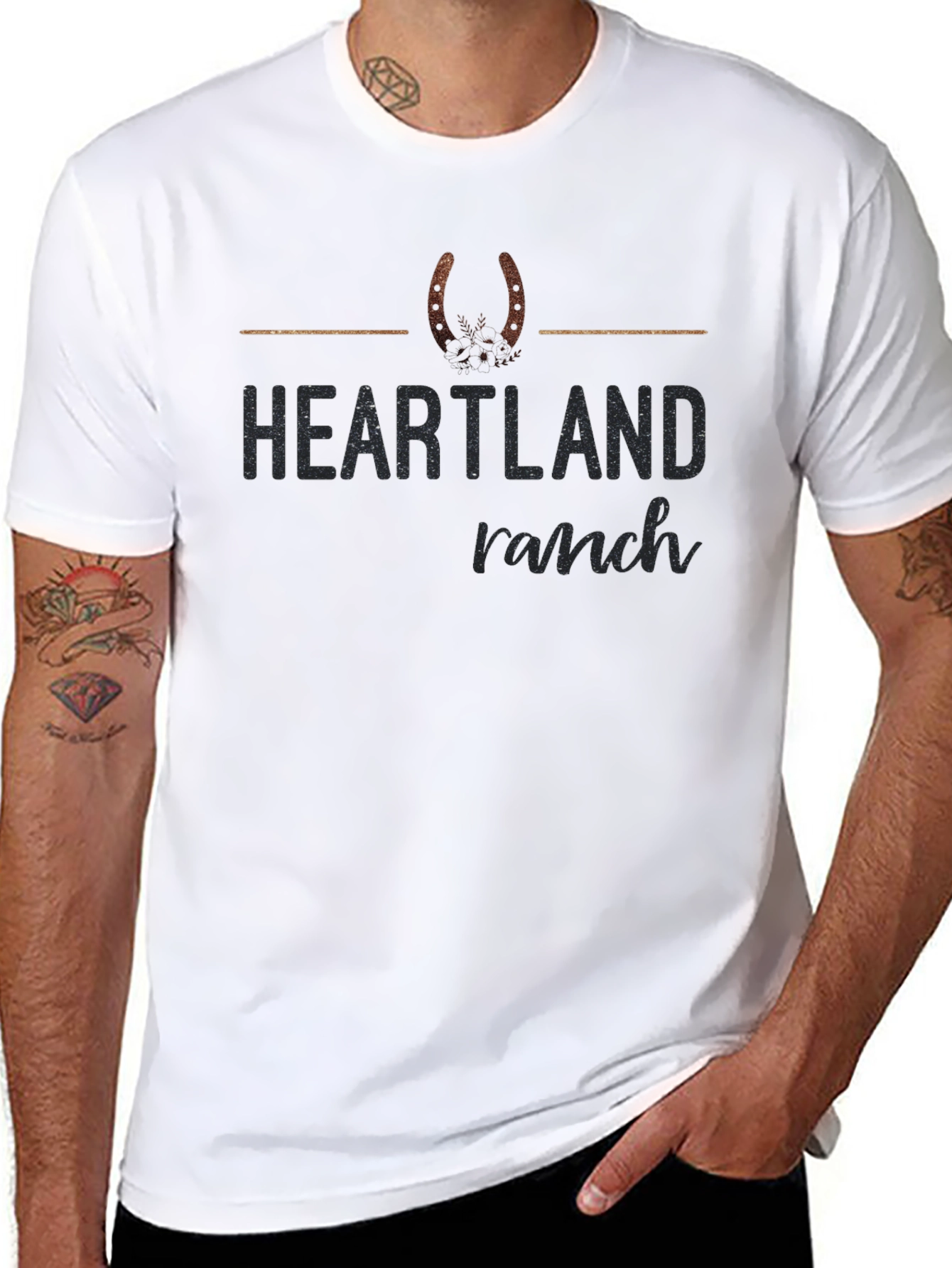 Heartland Ranch Graphic Tee - Horseshoe Design