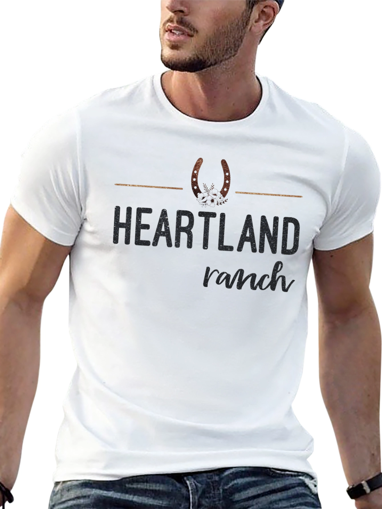 Heartland Ranch Graphic Tee - Horseshoe Design