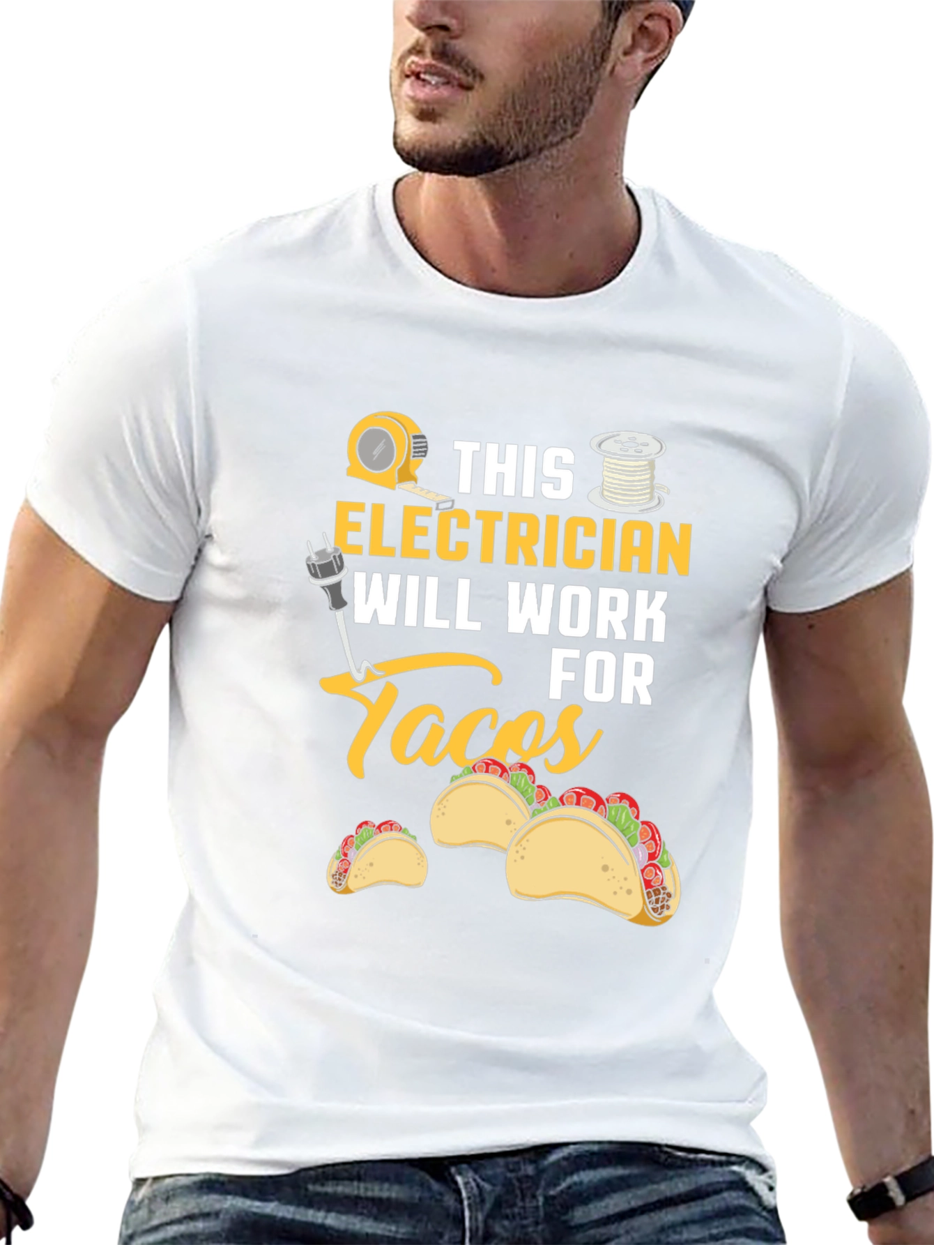 Electrician Will Work For Tacos Graphic Tee