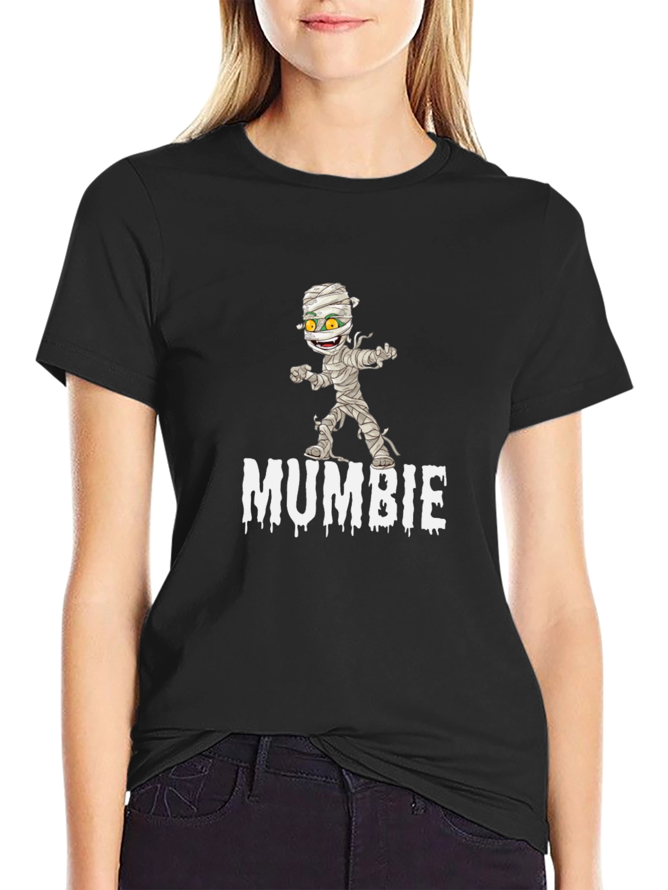 Mumbie Graphic T-Shirt - Funny Cartoon Mummy Design