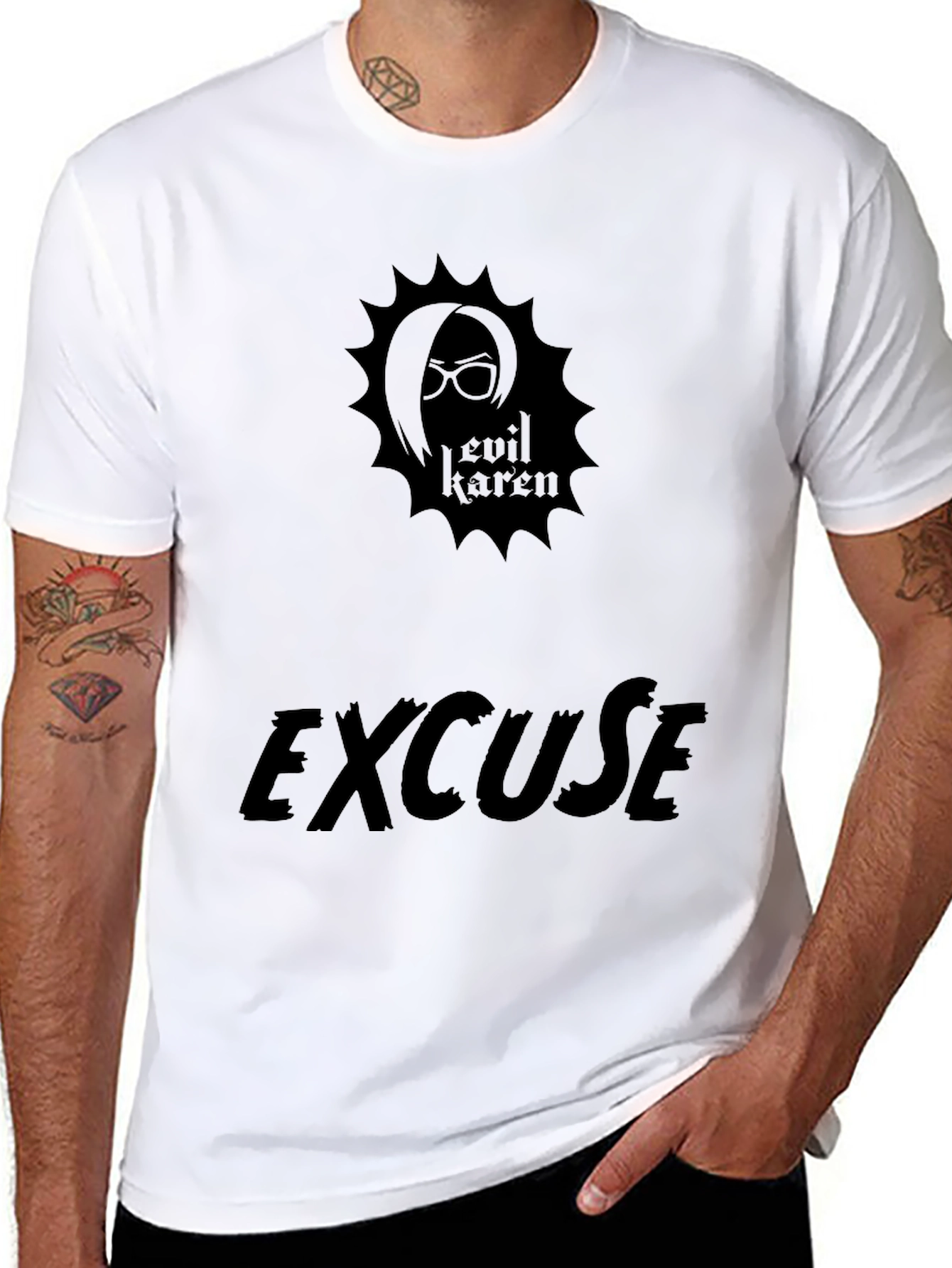 Evil Karen Excuse Black T-Shirt