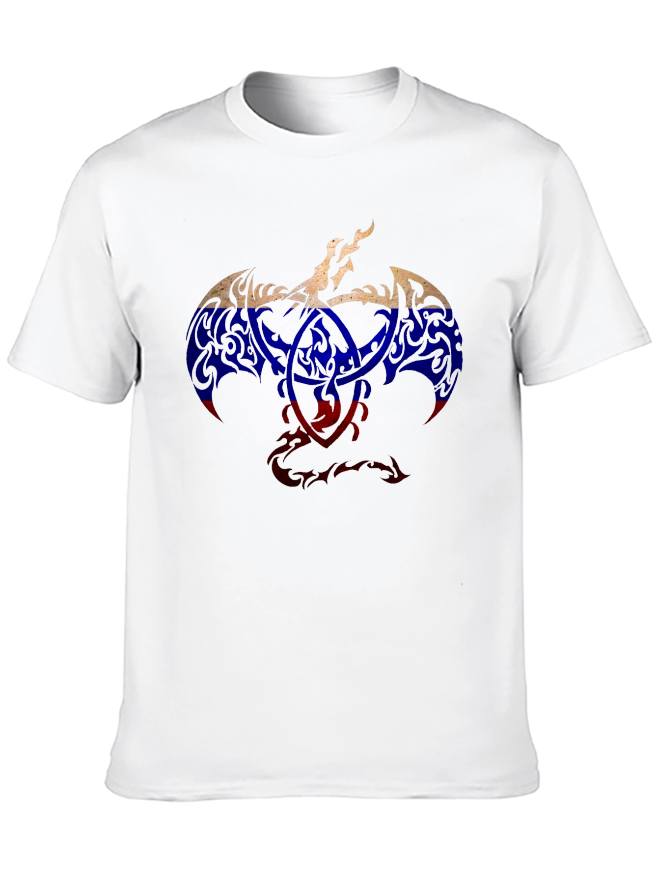 Tribal Dragon Russian Flag T-Shirt