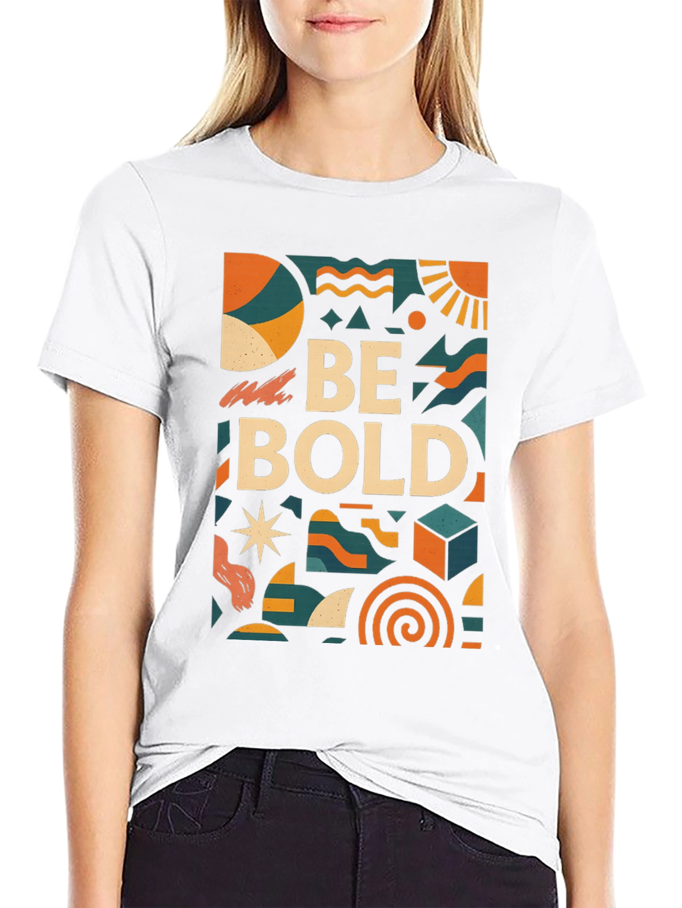 Be Bold Graphic Print Black T-Shirt