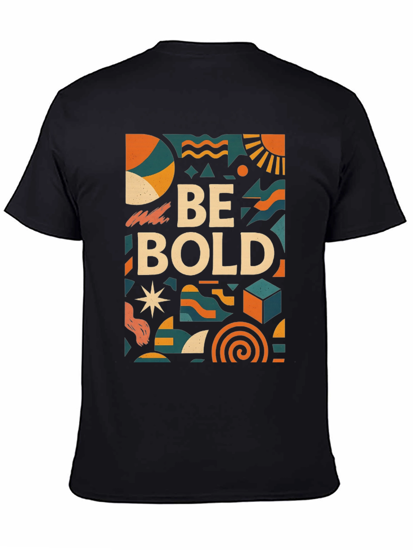 Be Bold Graphic Print Black T-Shirt