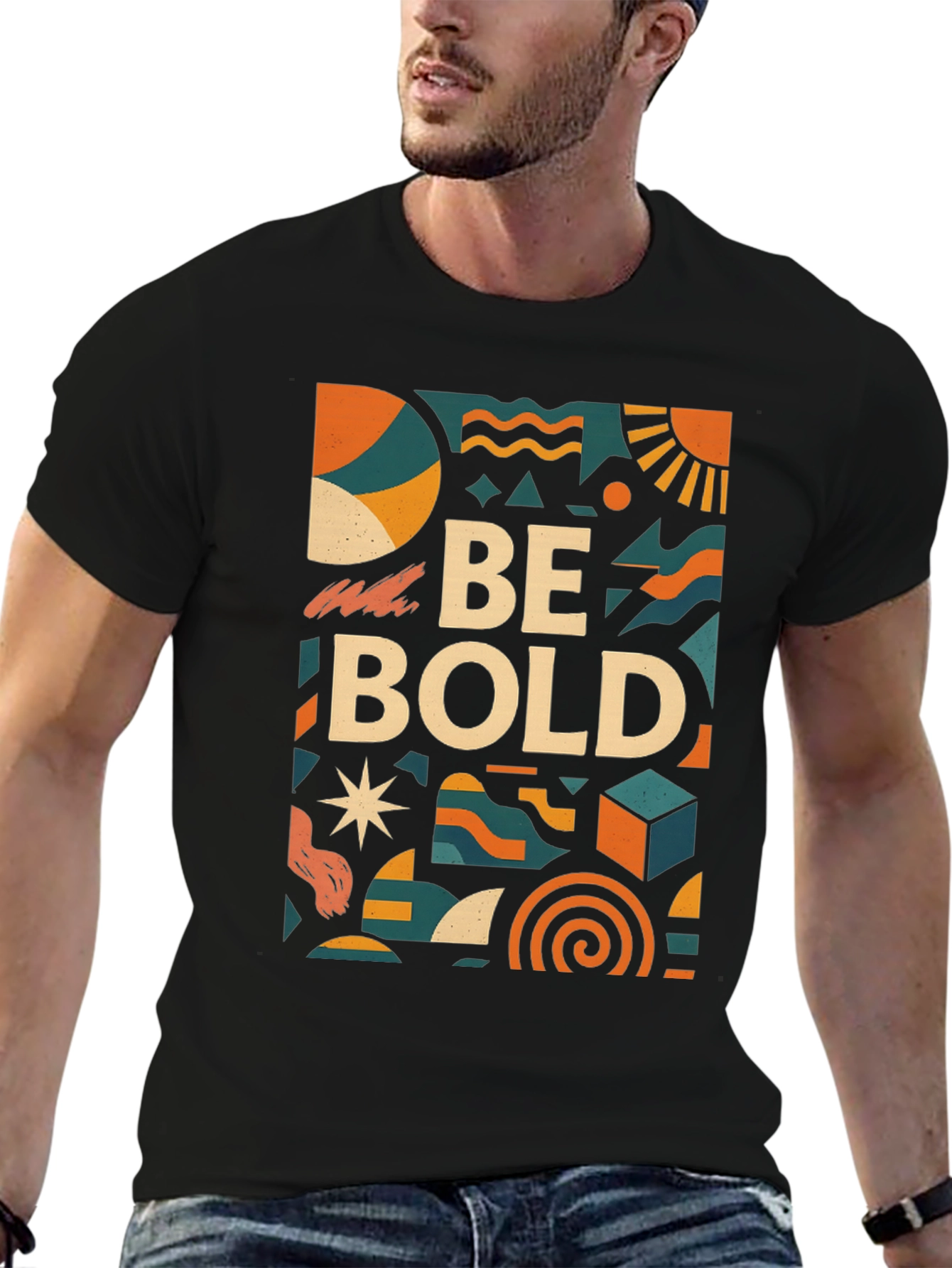 Be Bold Graphic Print Black T-Shirt