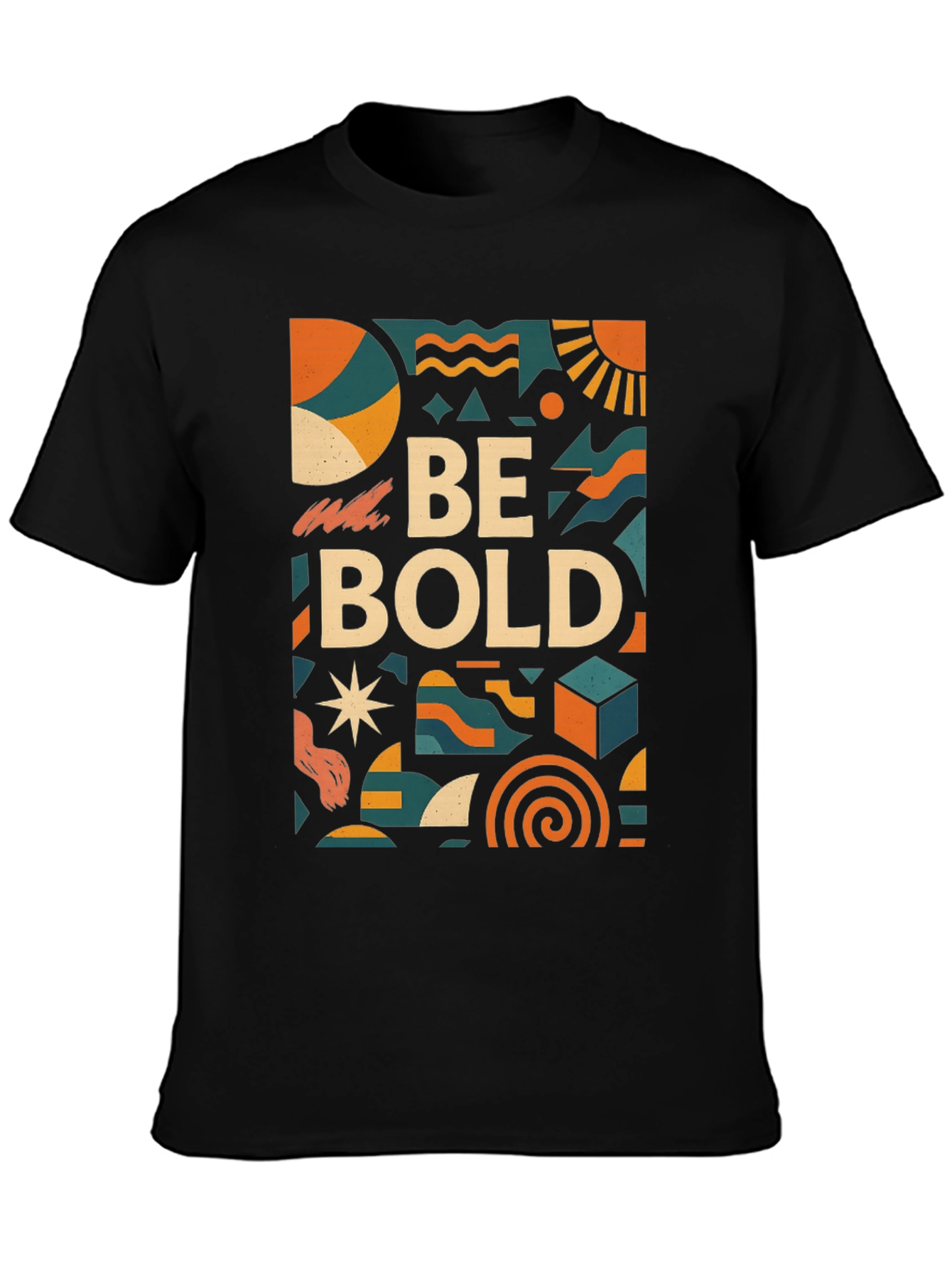 Be Bold Graphic Print Black T-Shirt