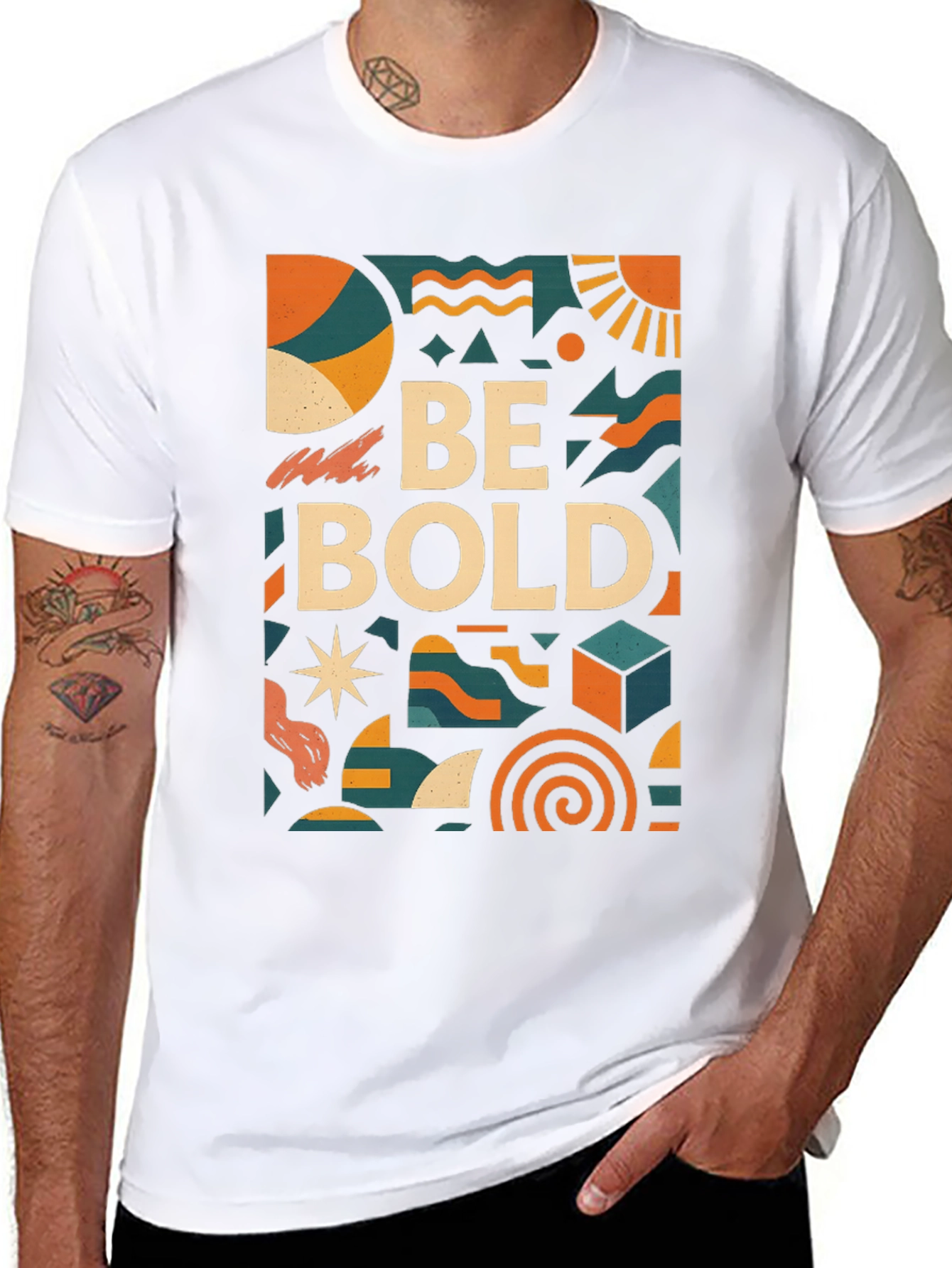 Be Bold Graphic Print Black T-Shirt