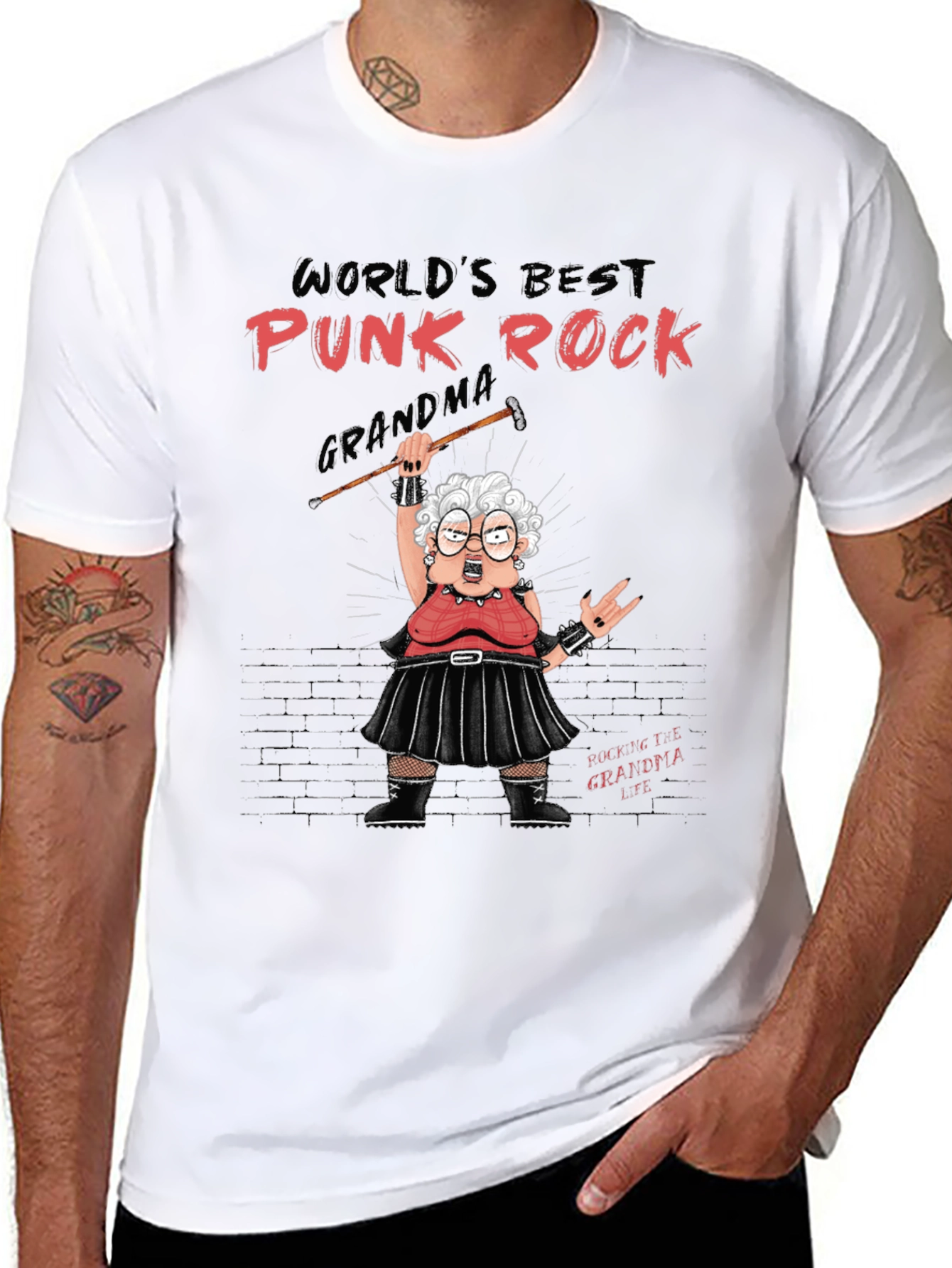 Punk Rock Grandma T-Shirt Rocker Tee