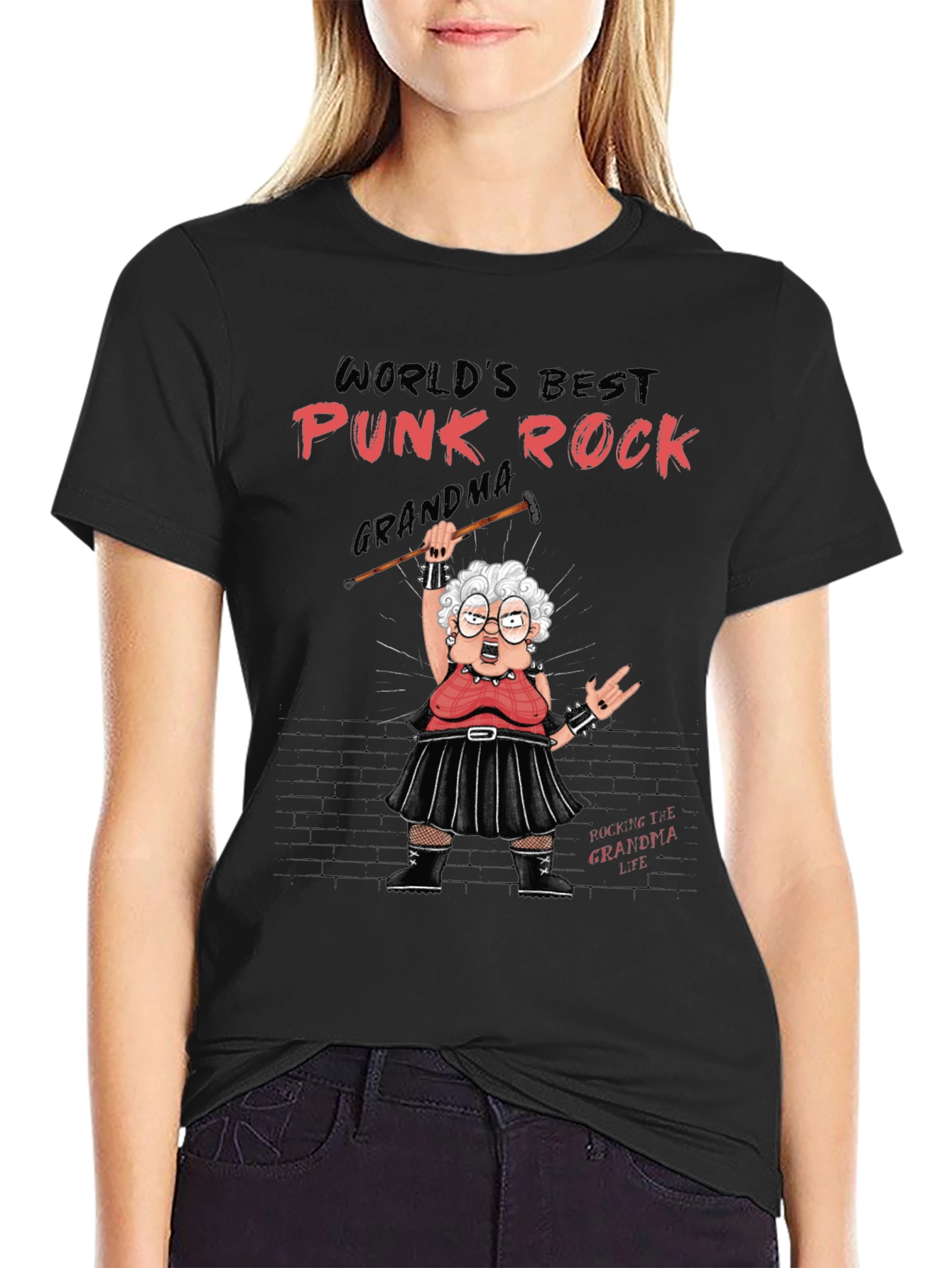 Punk Rock Grandma T-Shirt Rocker Tee