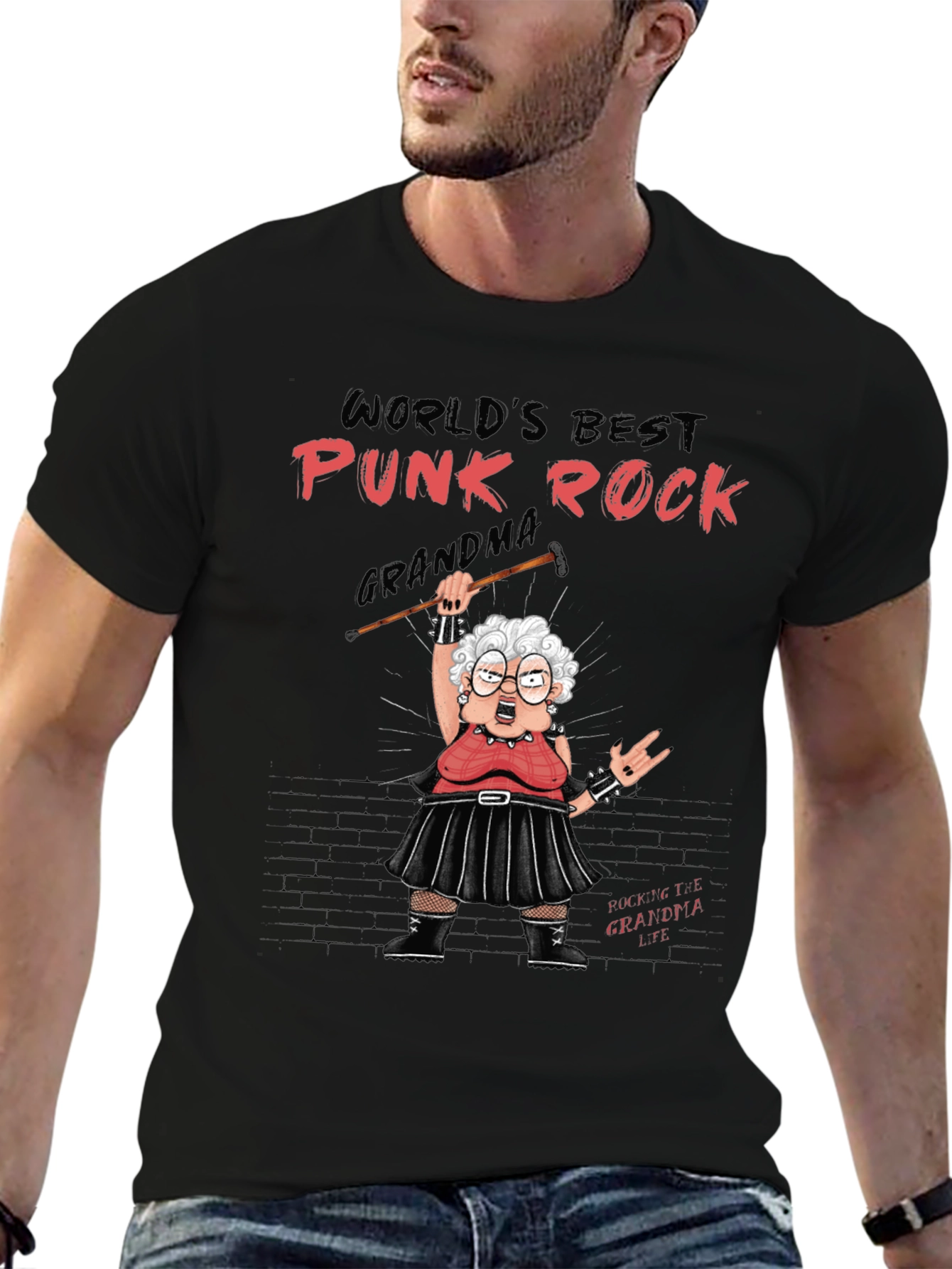 Punk Rock Grandma T-Shirt Rocker Tee