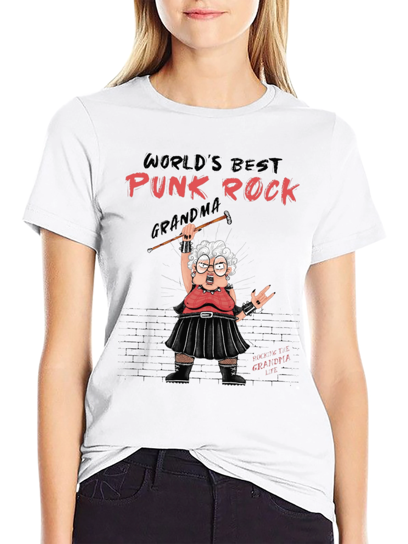 Punk Rock Grandma T-Shirt Rocker Tee