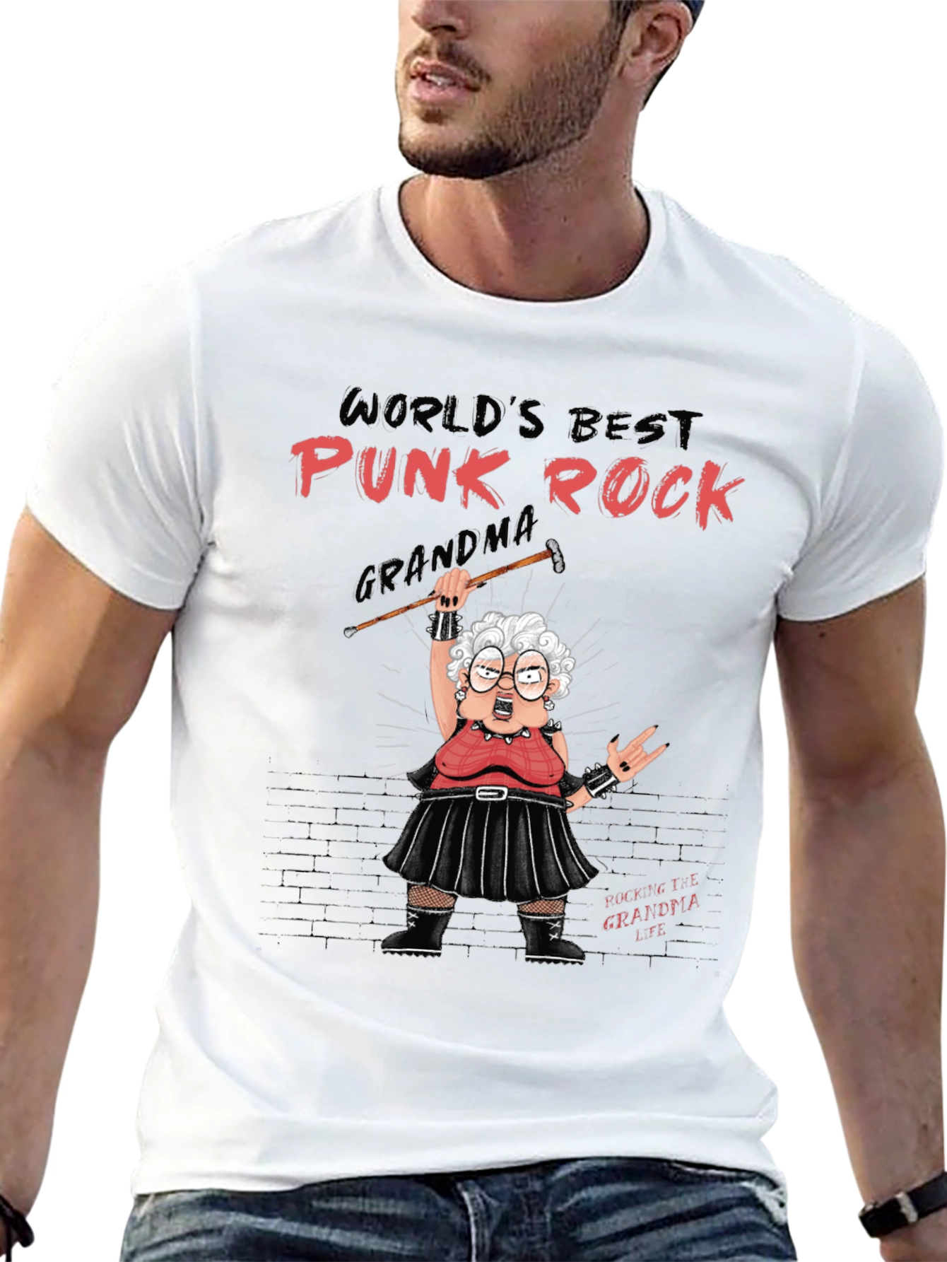 Punk Rock Grandma T-Shirt Rocker Tee