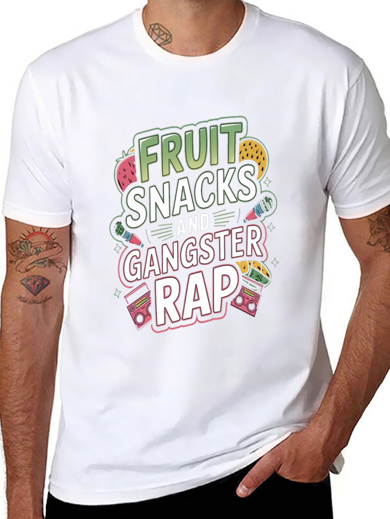 Fruit Snacks and Gangster Rap T-Shirt