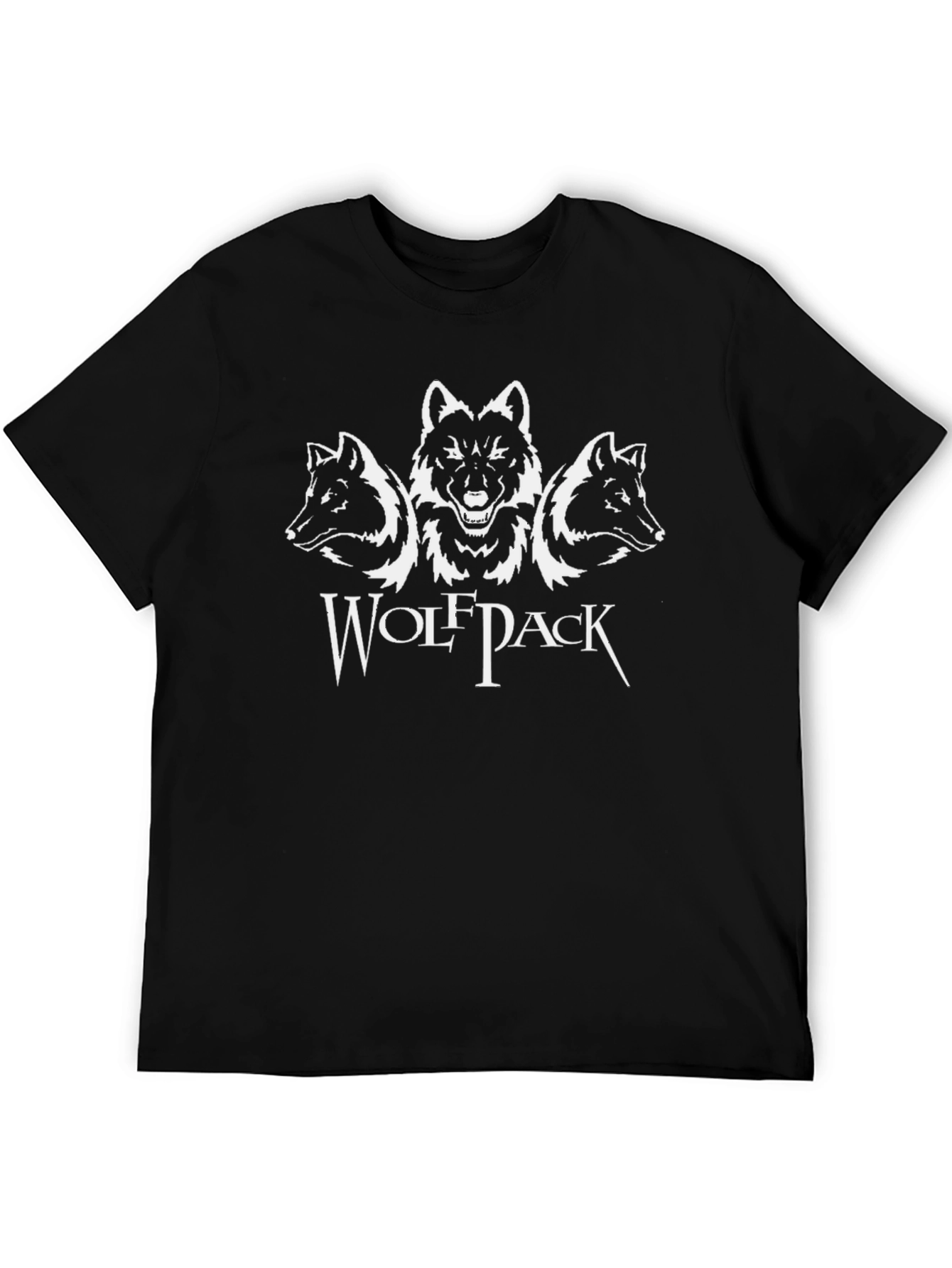 Wolfpack Graphic Tee - Black Cotton Blend