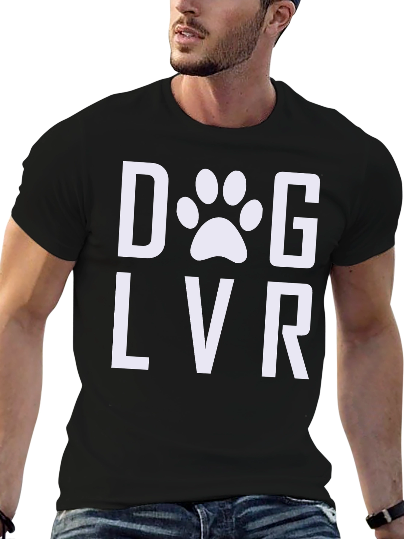 Dog Lover Tee - Paw Print Graphic T-Shirt