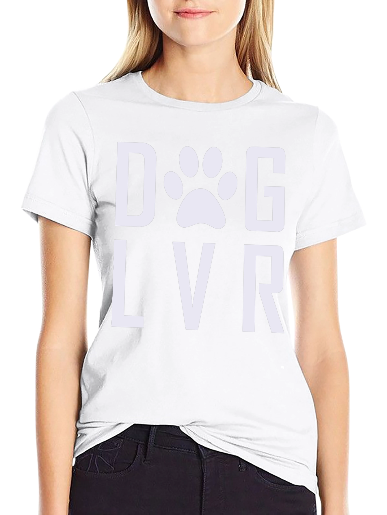 Dog Lover Tee - Paw Print Graphic T-Shirt