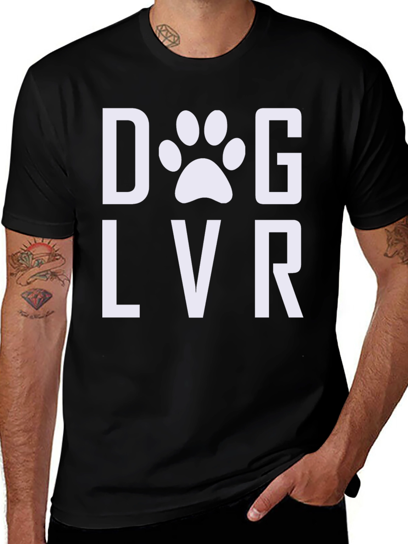 Dog Lover Tee - Paw Print Graphic T-Shirt
