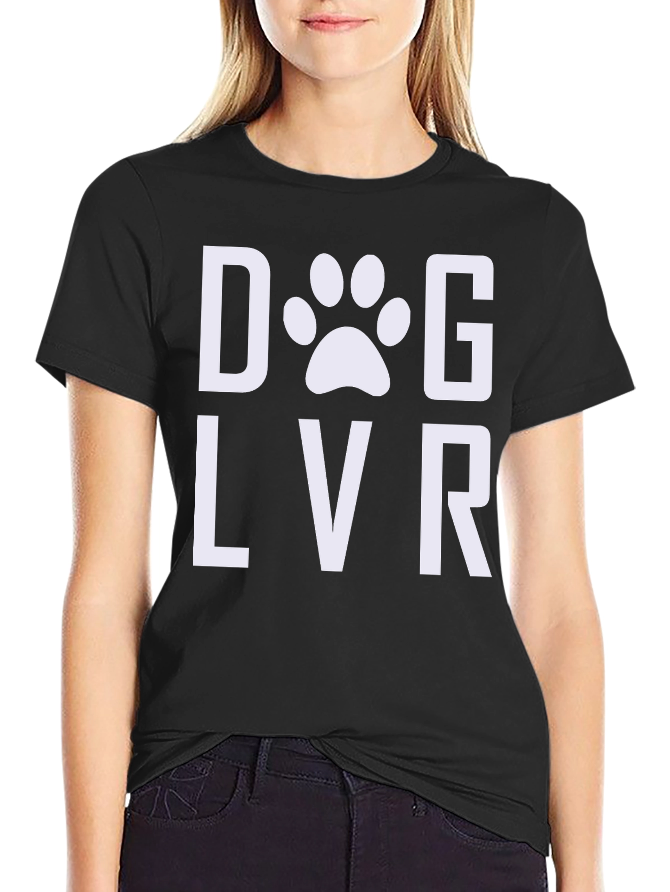 Dog Lover Tee - Paw Print Graphic T-Shirt
