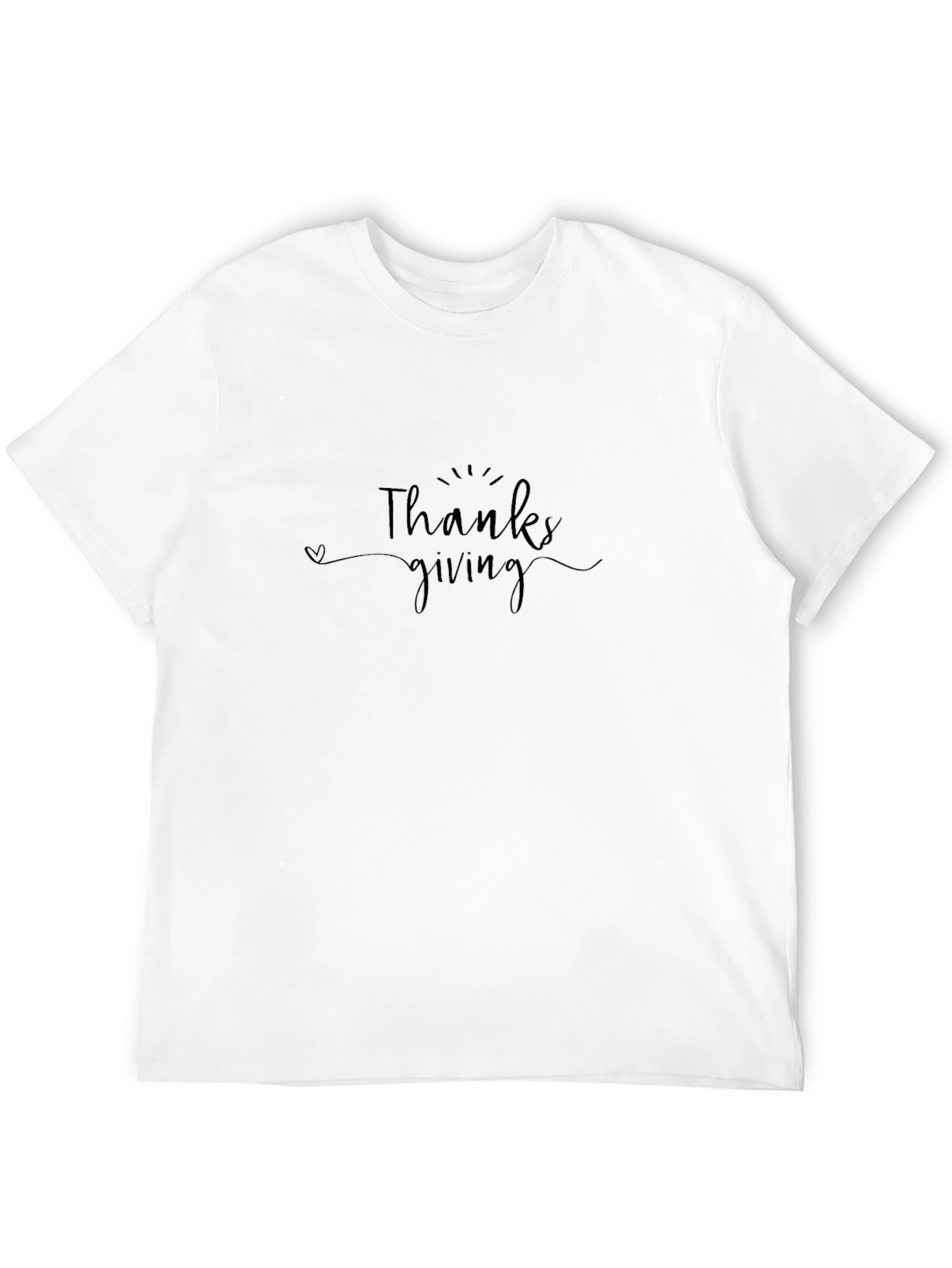 Thanksgiving Graphic Tee - Soft Black Cotton