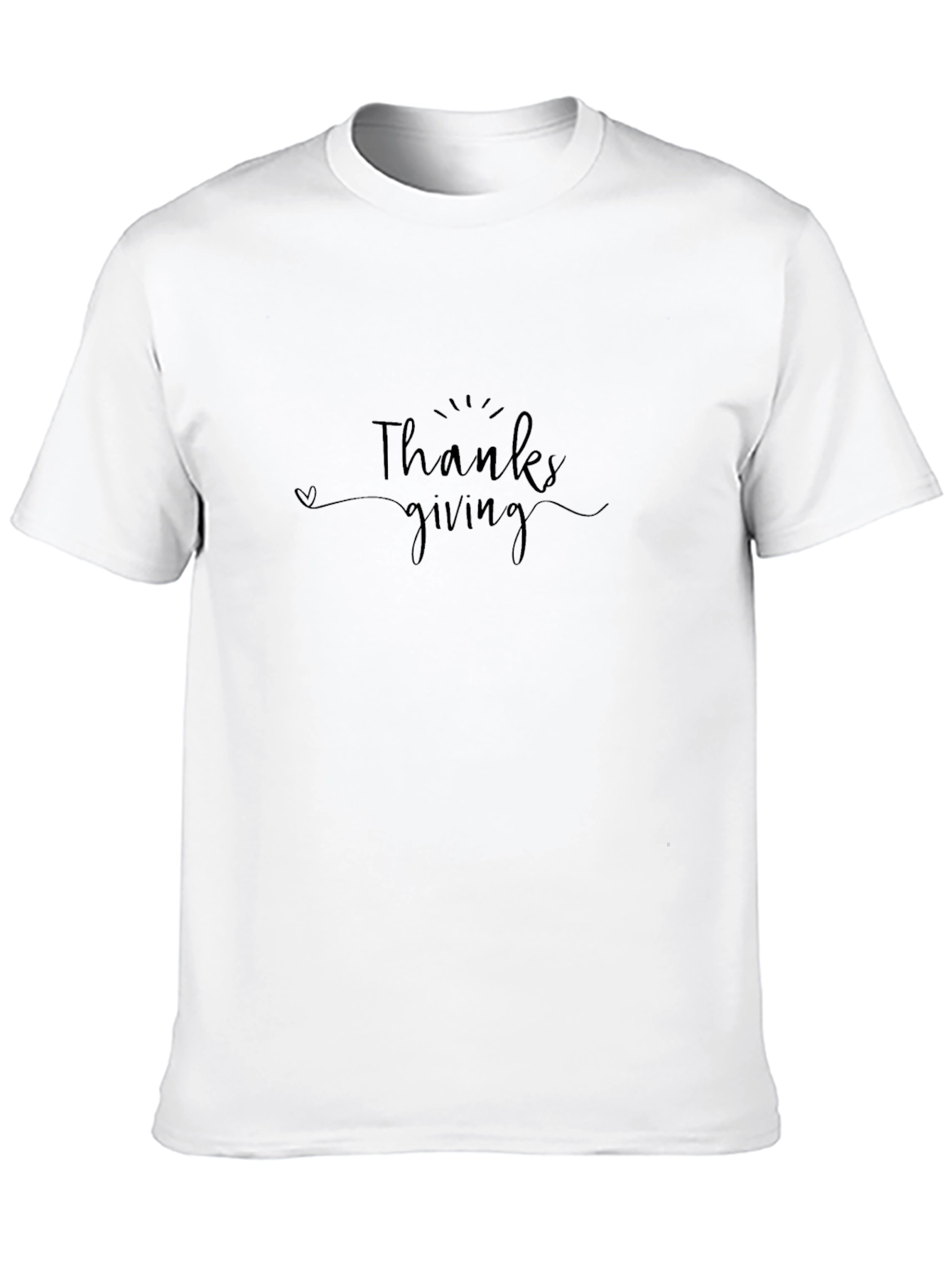 Thanksgiving Graphic Tee - Soft Black Cotton