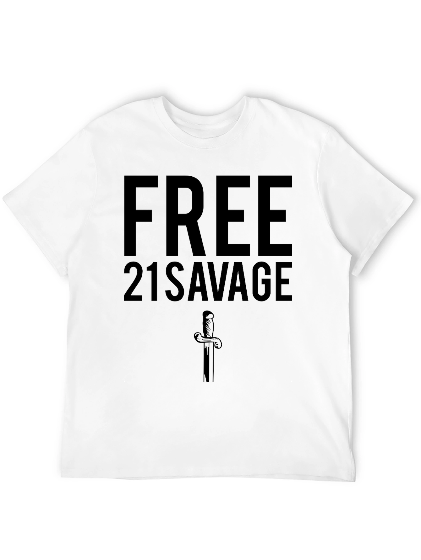 Free 21 Savage Black Graphic T-Shirt