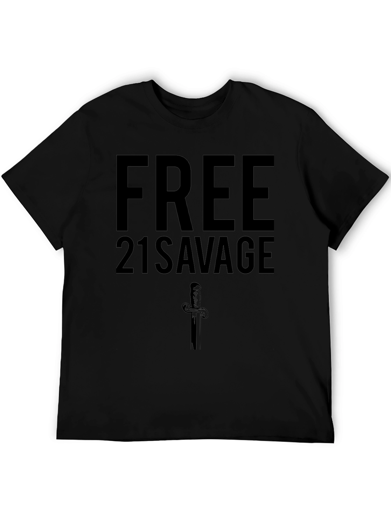 Free 21 Savage Black Graphic T-Shirt