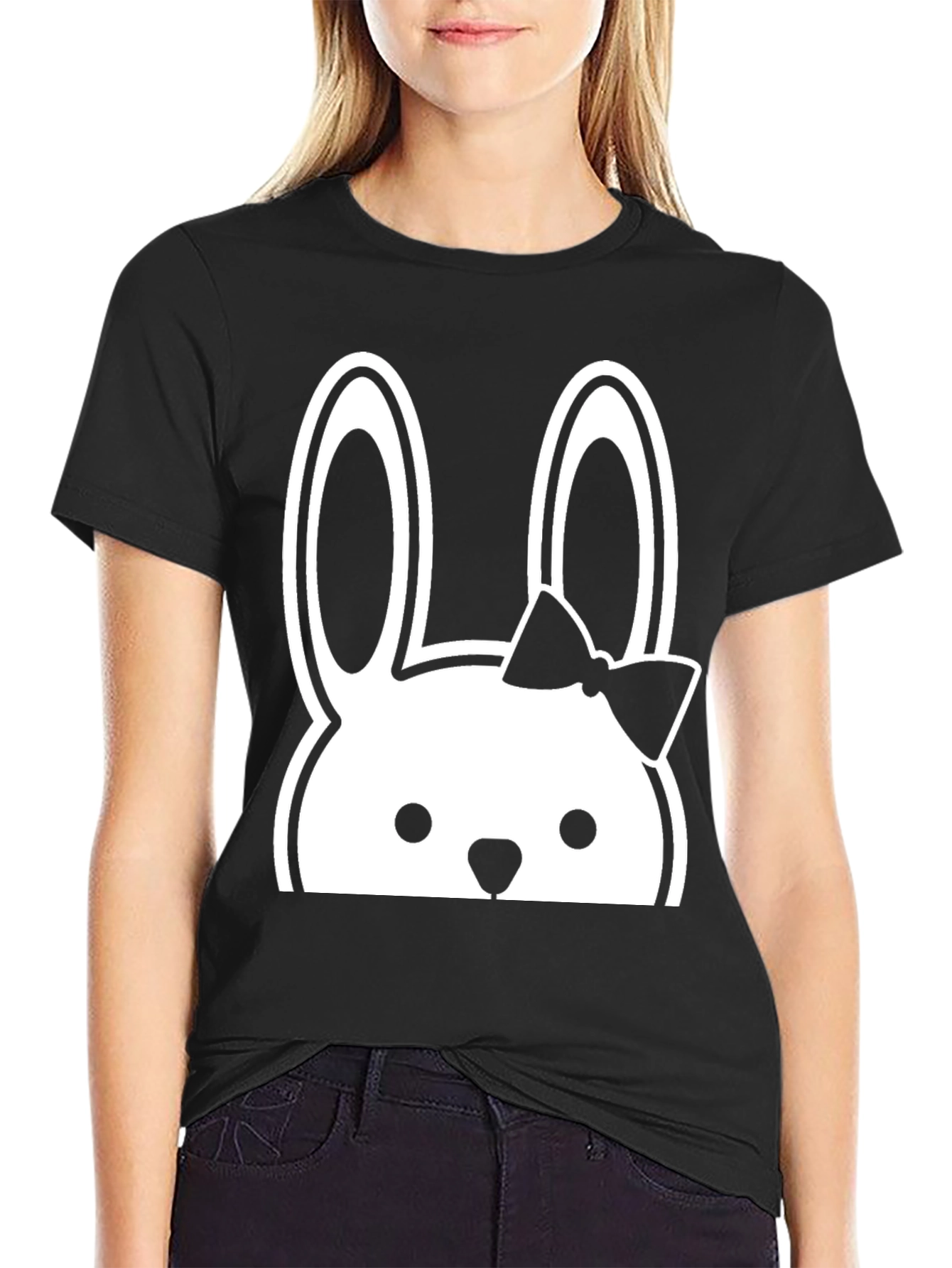 Bunny Bow T-Shirt - Easter Tee