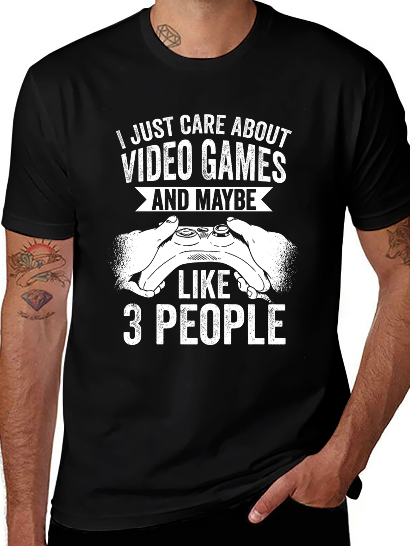 Video Games & 3 People T-Shirt: Gamer Gift