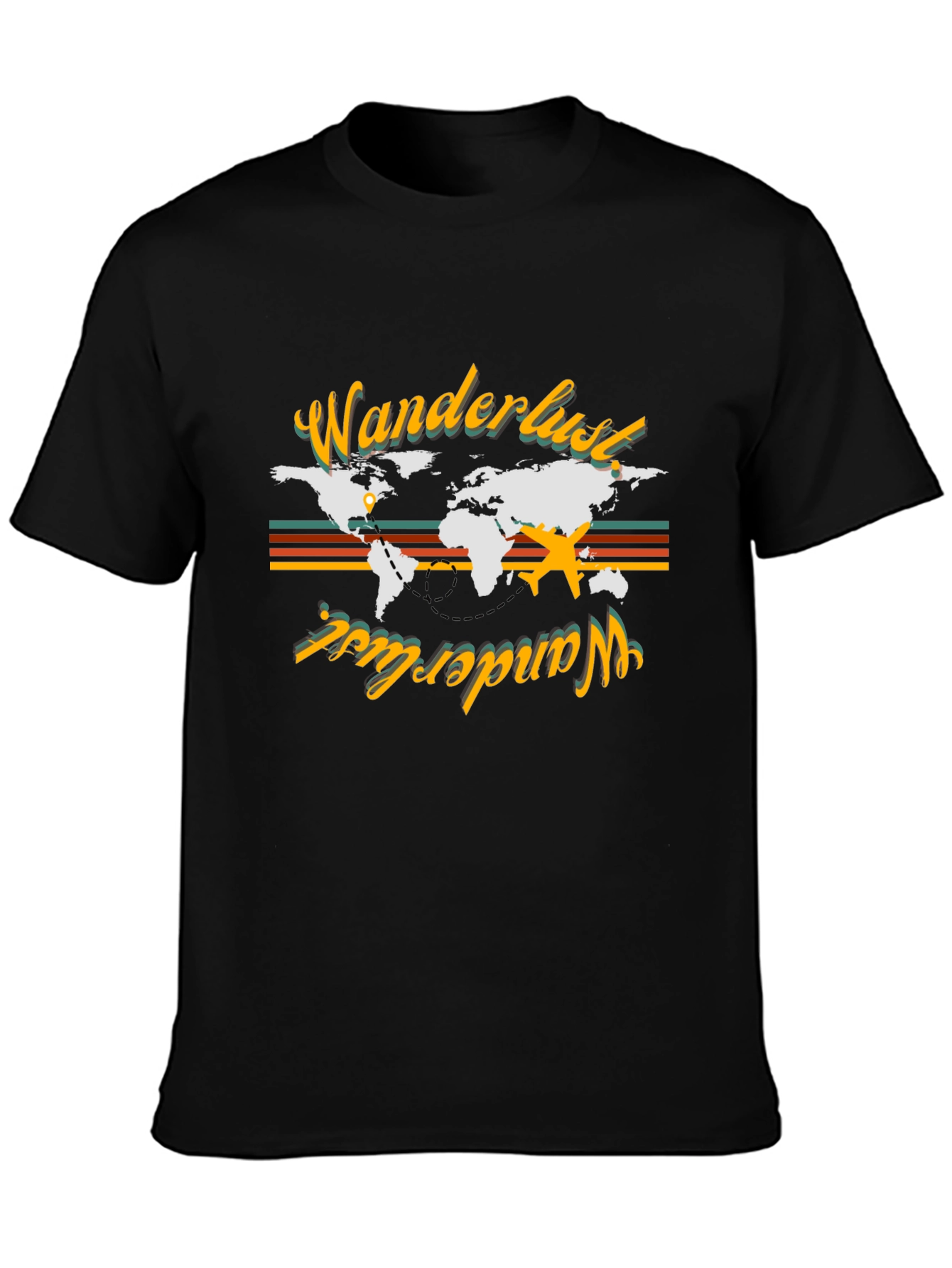 Wanderlust World Map Graphic Tee