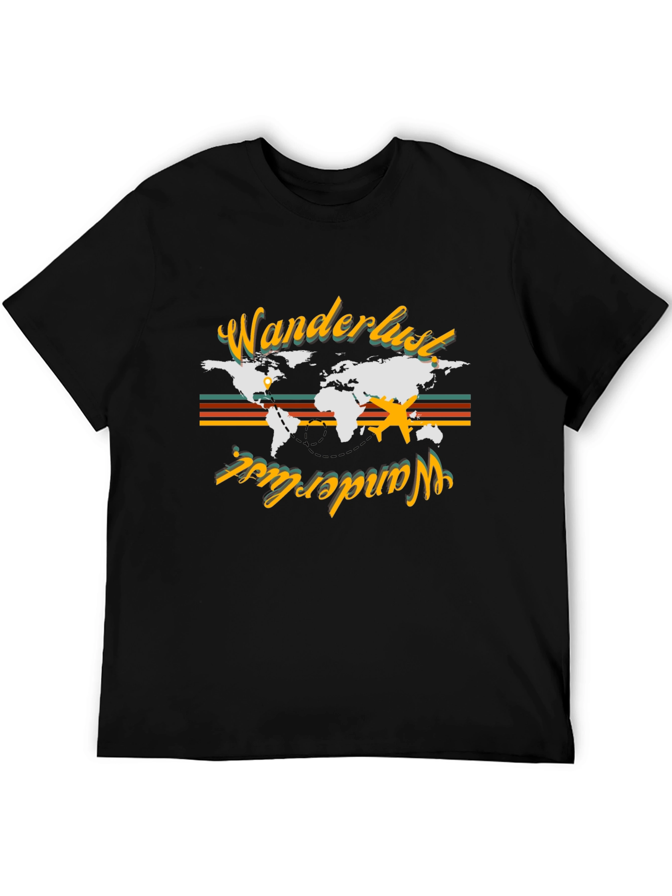 Wanderlust World Map Graphic Tee