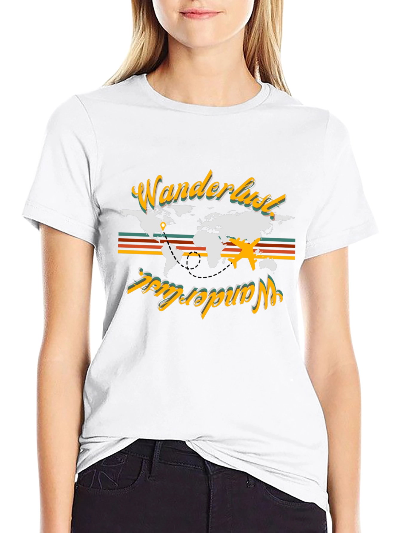 Wanderlust World Map Graphic Tee
