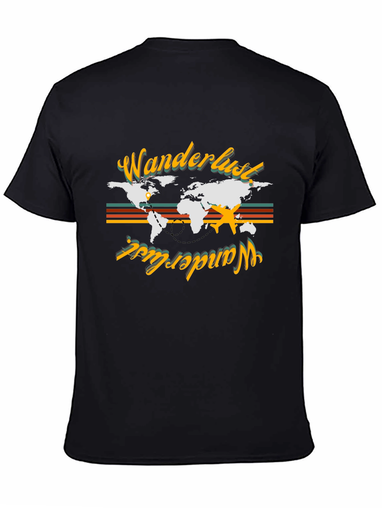 Wanderlust World Map Graphic Tee