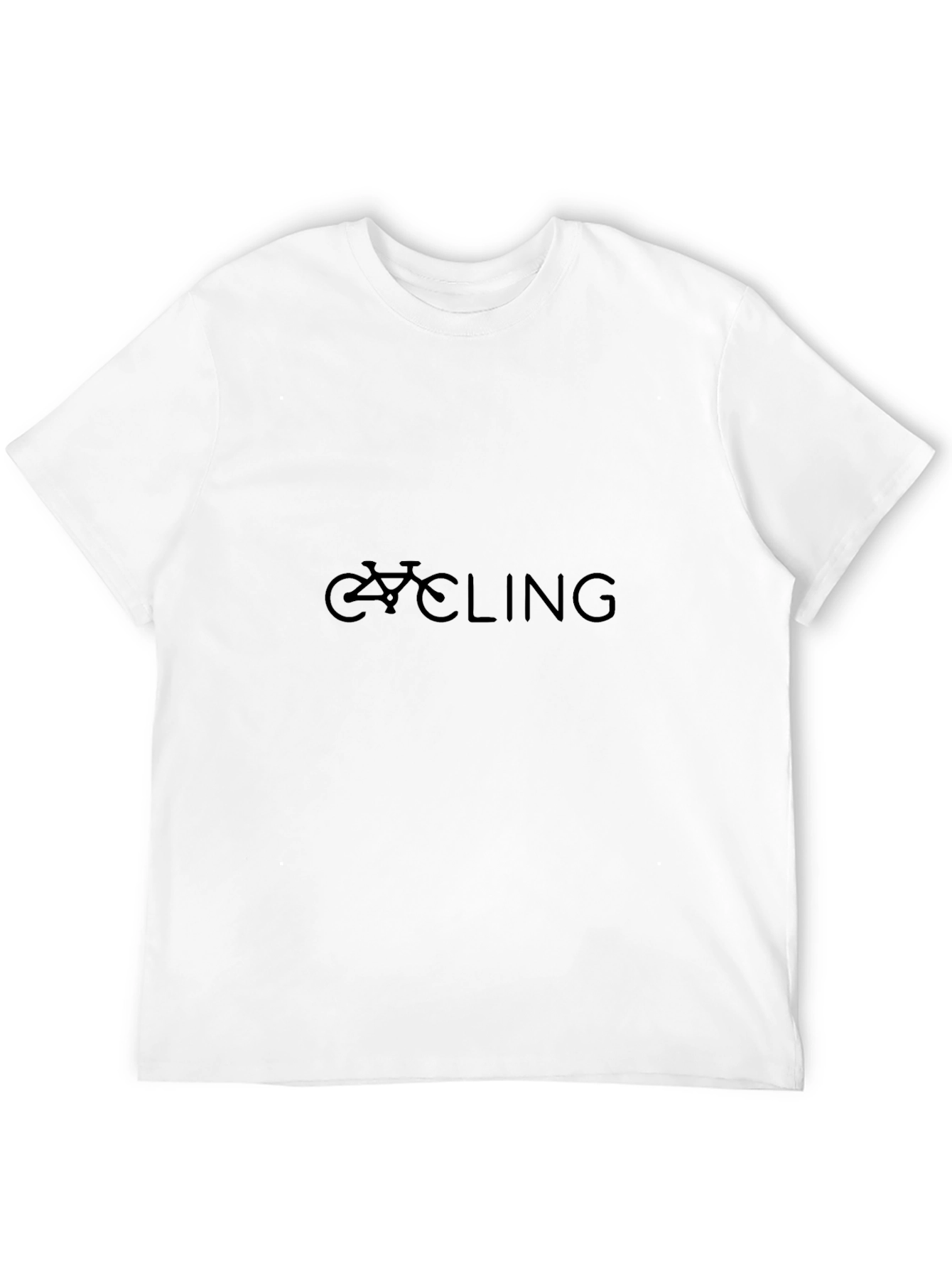 Cycling Graphic Tee - Black Cotton
