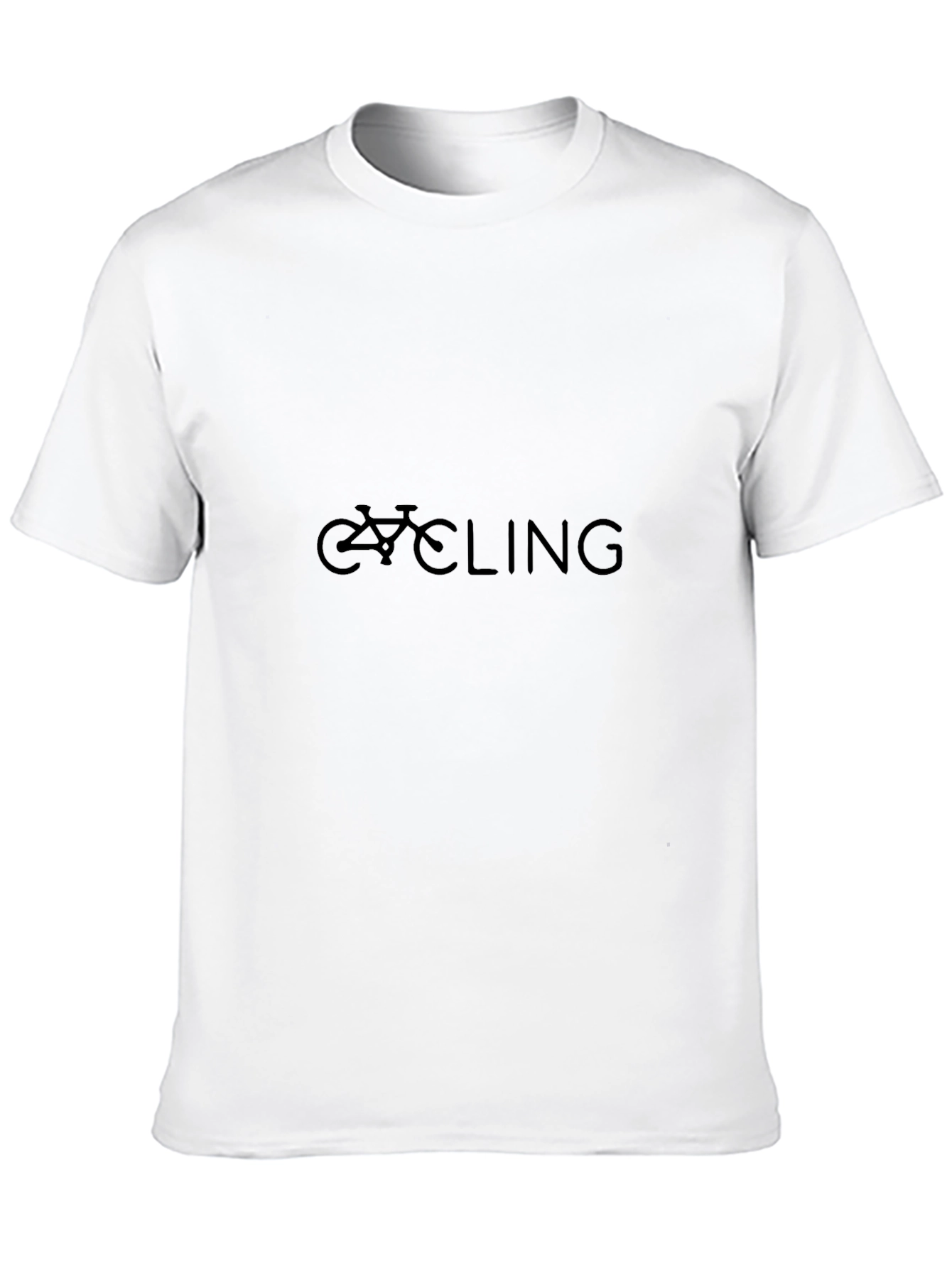 Cycling Graphic Tee - Black Cotton