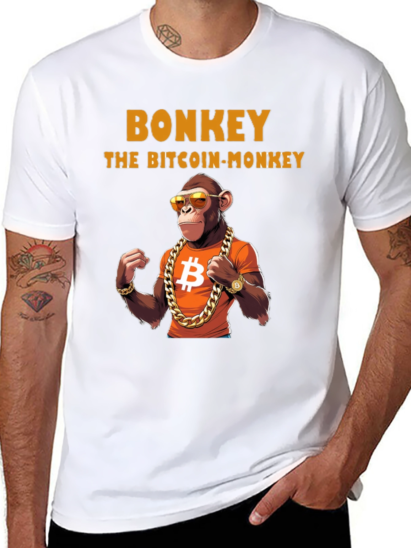 Bonkey Bitcoin Monkey Graphic T-Shirt