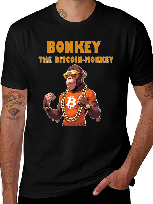 Bonkey Bitcoin Monkey Graphic T-Shirt