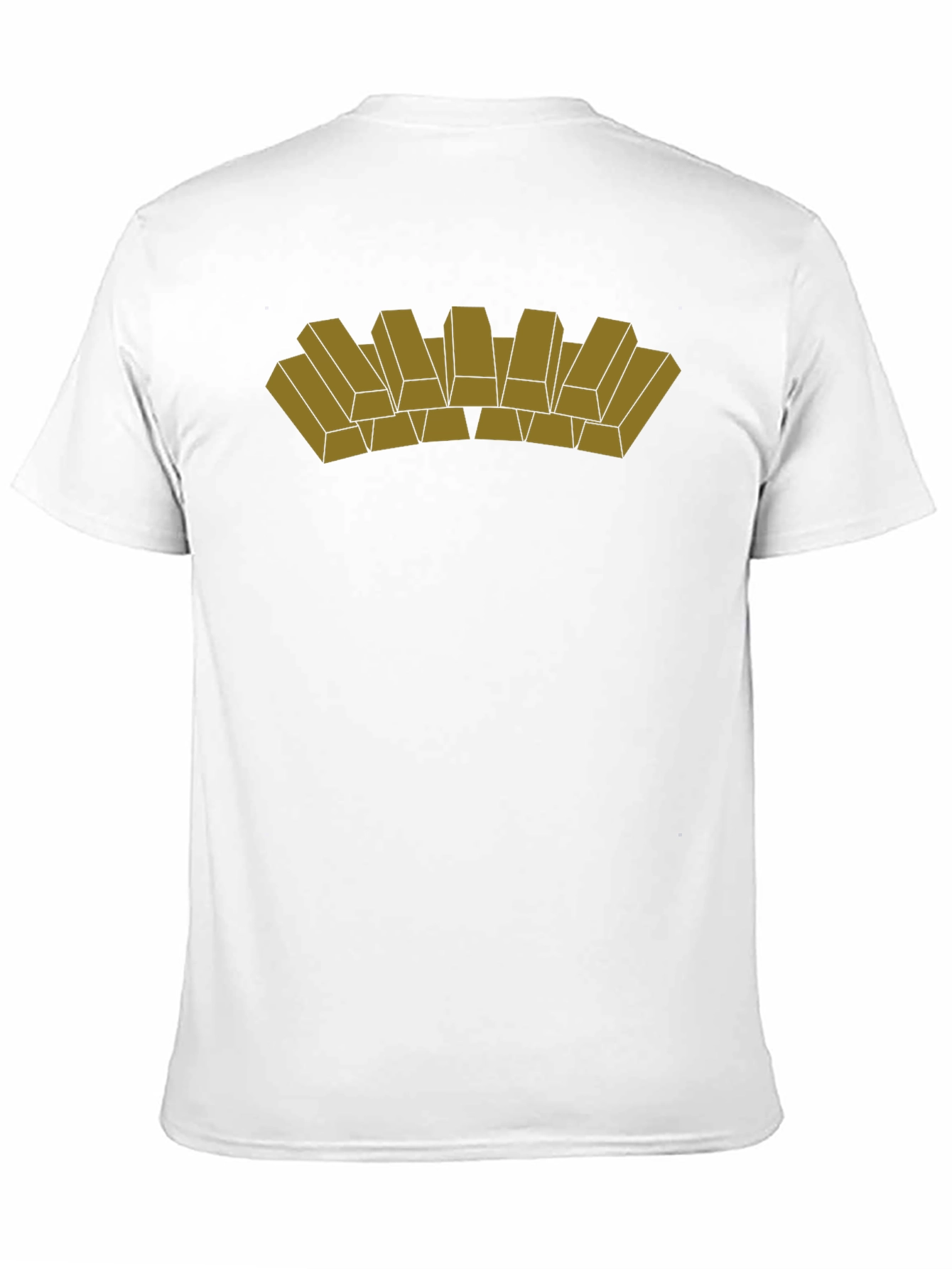 Gold Bar Stack Graphic Tee - Stylish Mens T-Shirt