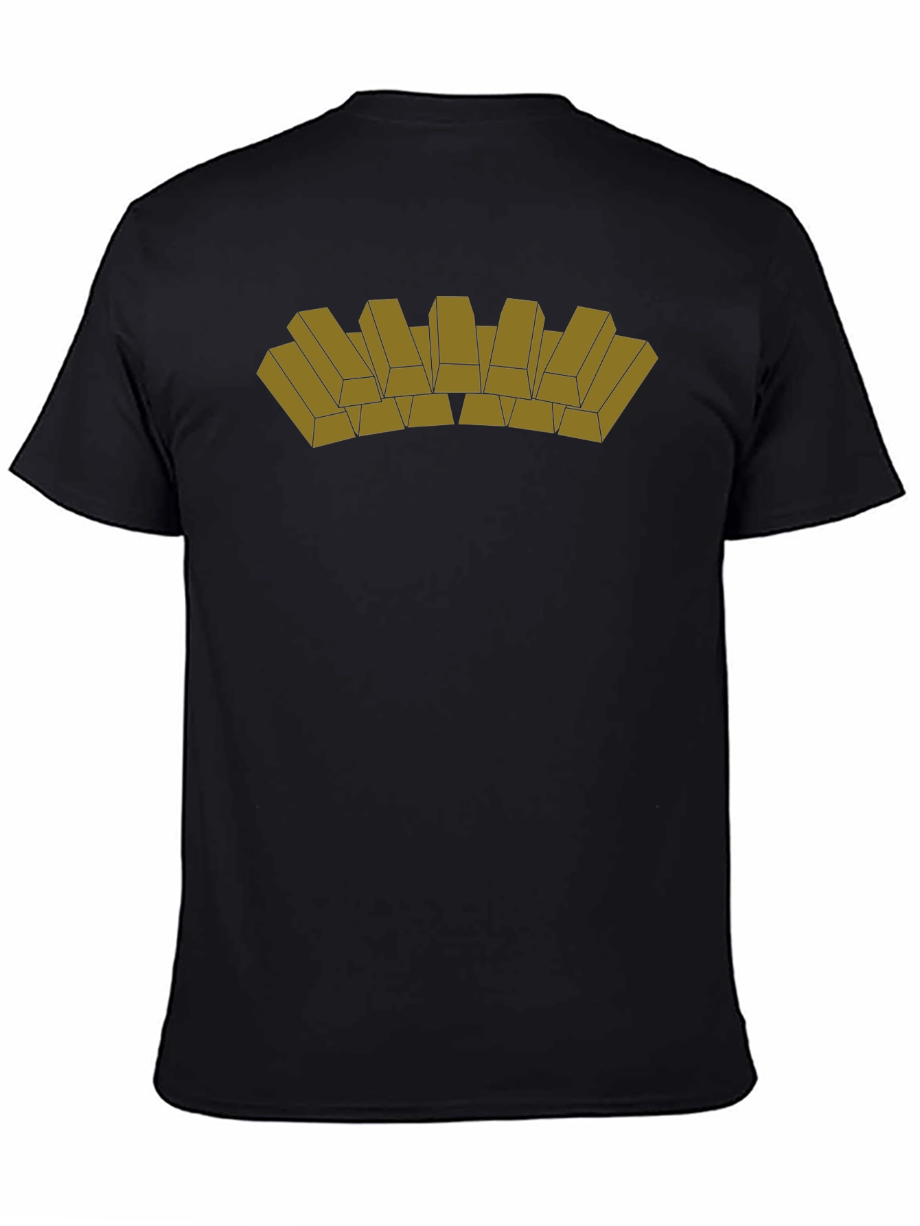 Gold Bar Stack Graphic Tee - Stylish Mens T-Shirt