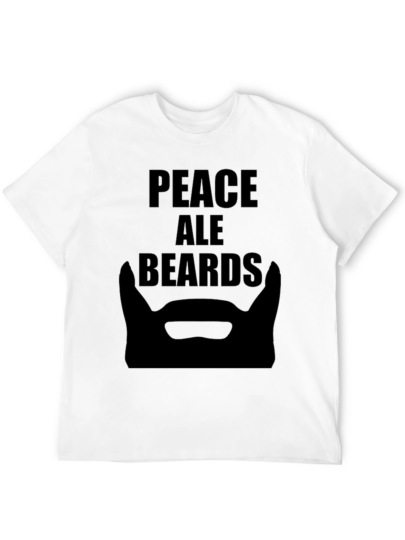 Peace Ale Beards Black T-Shirt